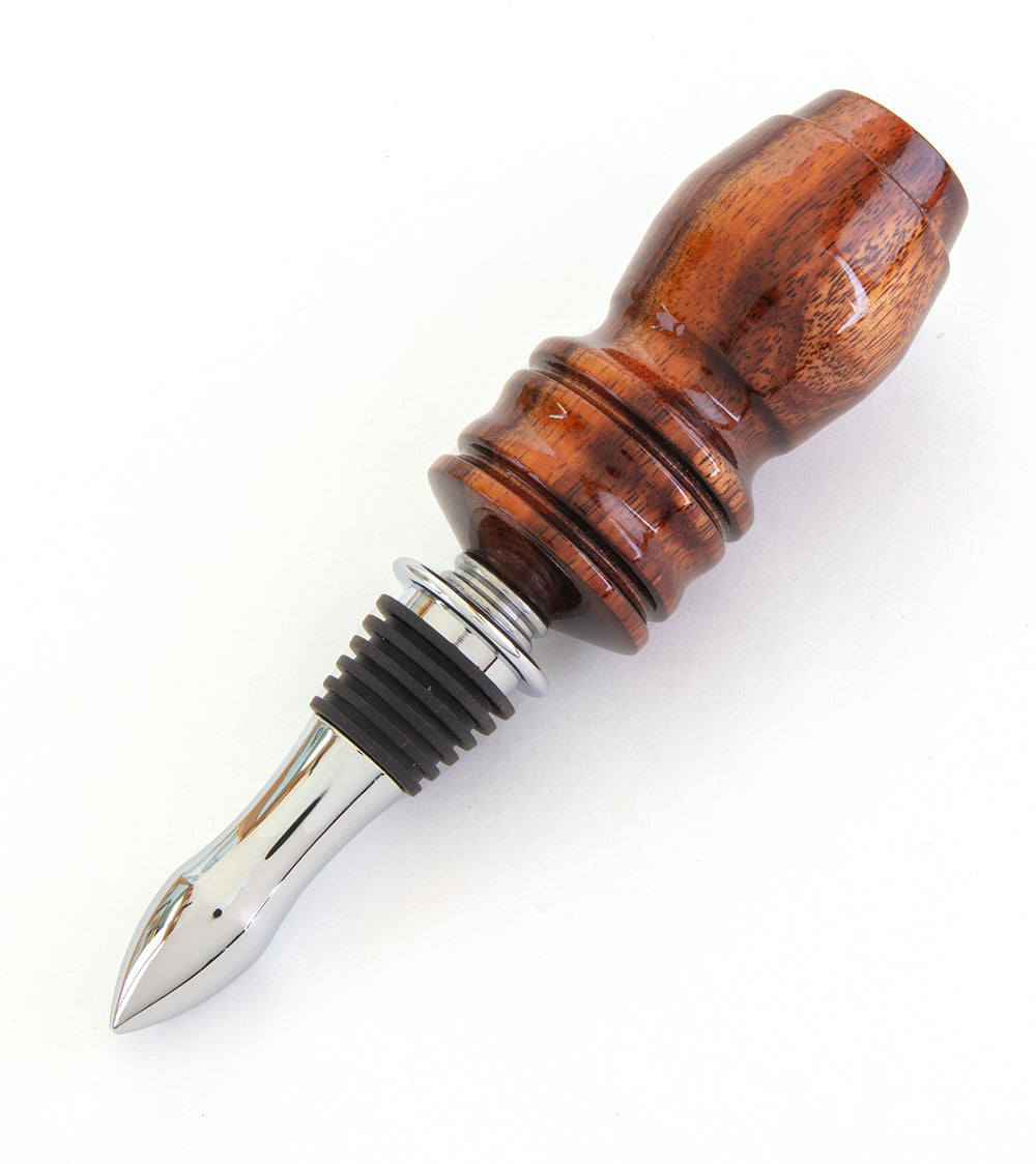 Premium Koa Wood Wine Stopper & Corkscrew Set by Dale Dennison - Handcrafted Wine Accessories for Home Bar, Dinner Parties & Gifts