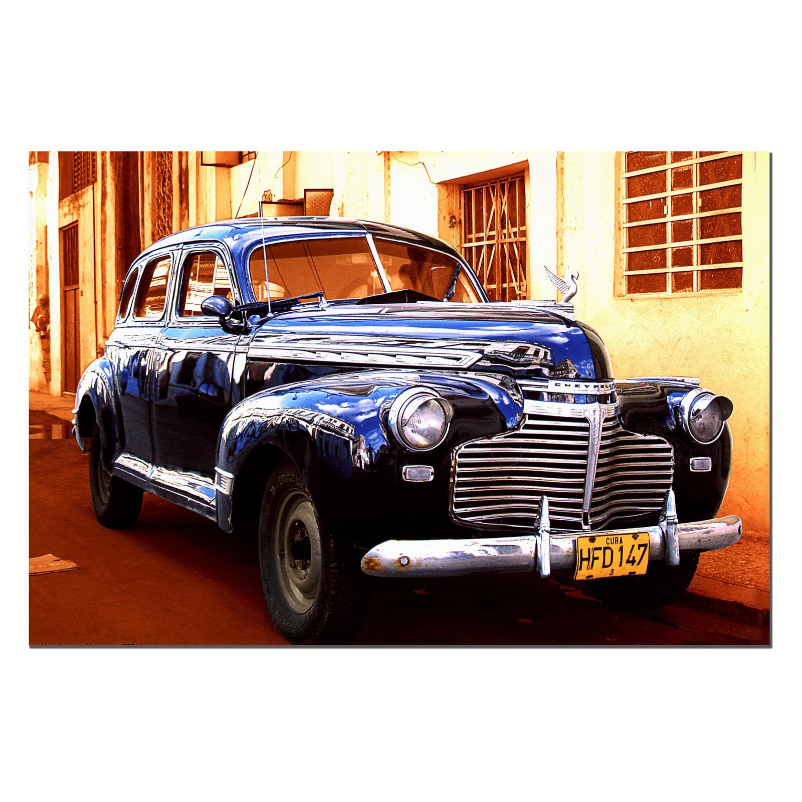 1941 Chevy Deluxe Vintage Car Canvas Wall Art - 16x24 Inch Classic Automotive Decor - Perfect for Man Cave, Garage, or Classic Car Lover's Home Office