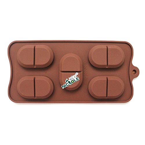 5-Cavity Silicone Soap Molds for Handmade Soap, Chocolate, Candy & Biscuits - Perfect for DIY Crafts, Baking & Gift Making