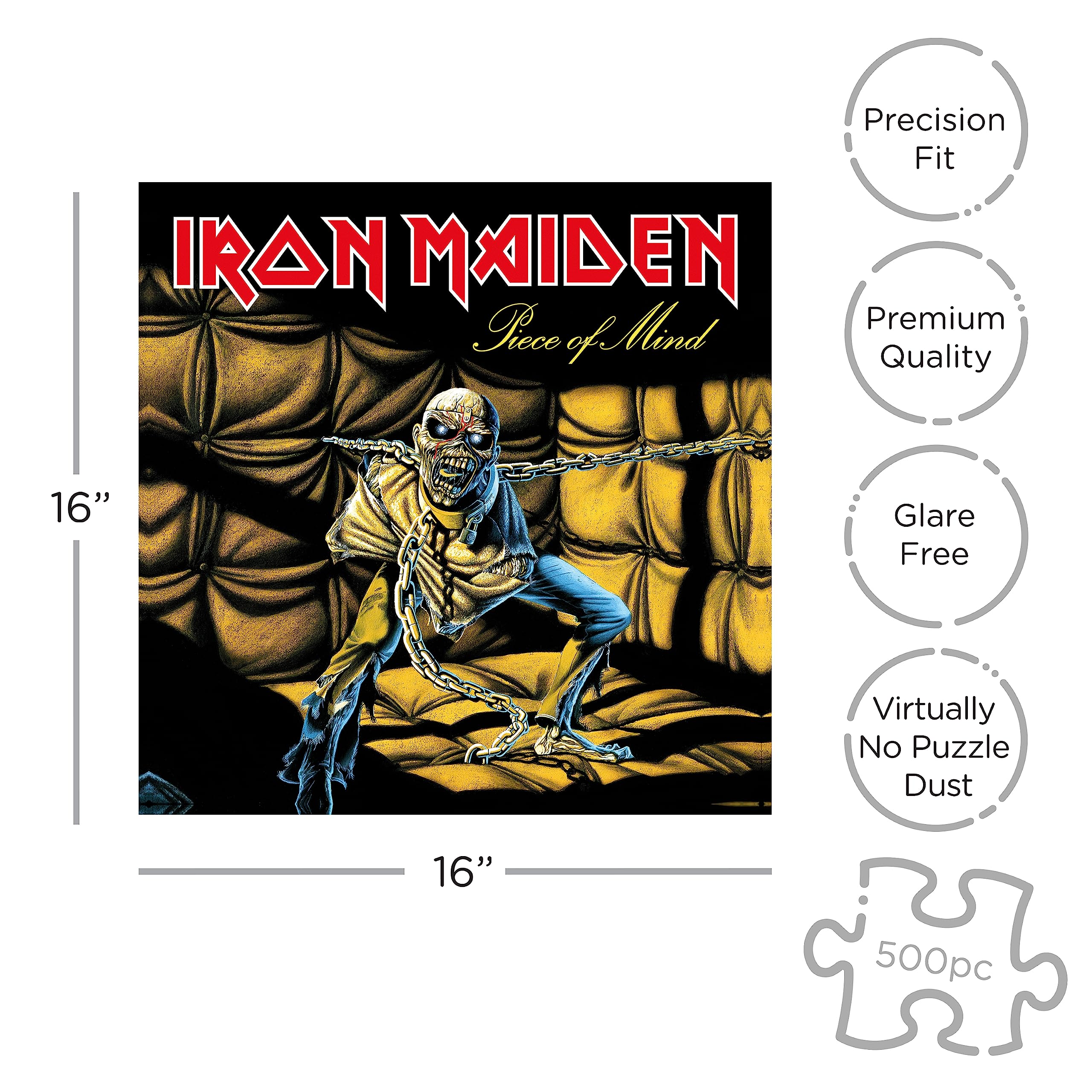 Iron Maiden Piece of Mind Jigsaw Puzzle - 1000 Piece Rock Band Puzzle for Adults & Fans - Perfect for Home Decor, Gifts & Music Lovers