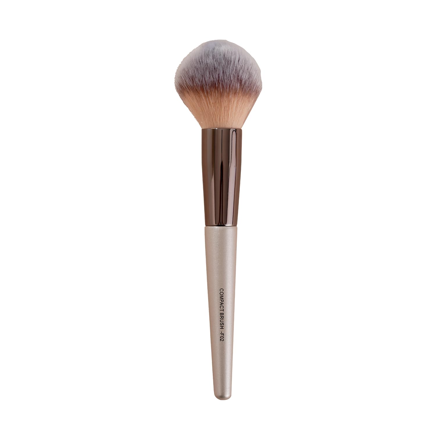 Swiss Beauty Compact Powder Brush - Soft & Dense Kabuki Brush for Flawless Makeup Application - Perfect for Foundation, Blush & Setting Powder (Silver)