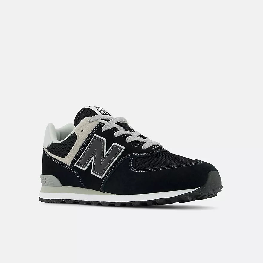New Balance 574 Black Kids Running Shoes - Lightweight & Comfortable Sneakers for Boys & Girls - Perfect for School, Sports & Everyday Wear