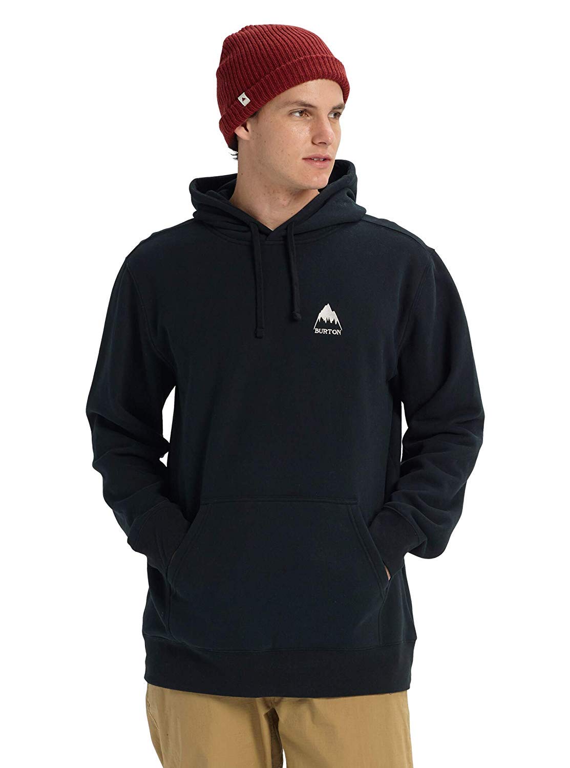 Burton Men's Mountain Pullover Sweatshirt Hoodie - Warm Fleece Lined Hooded Jacket for Hiking, Camping & Outdoor Adventures