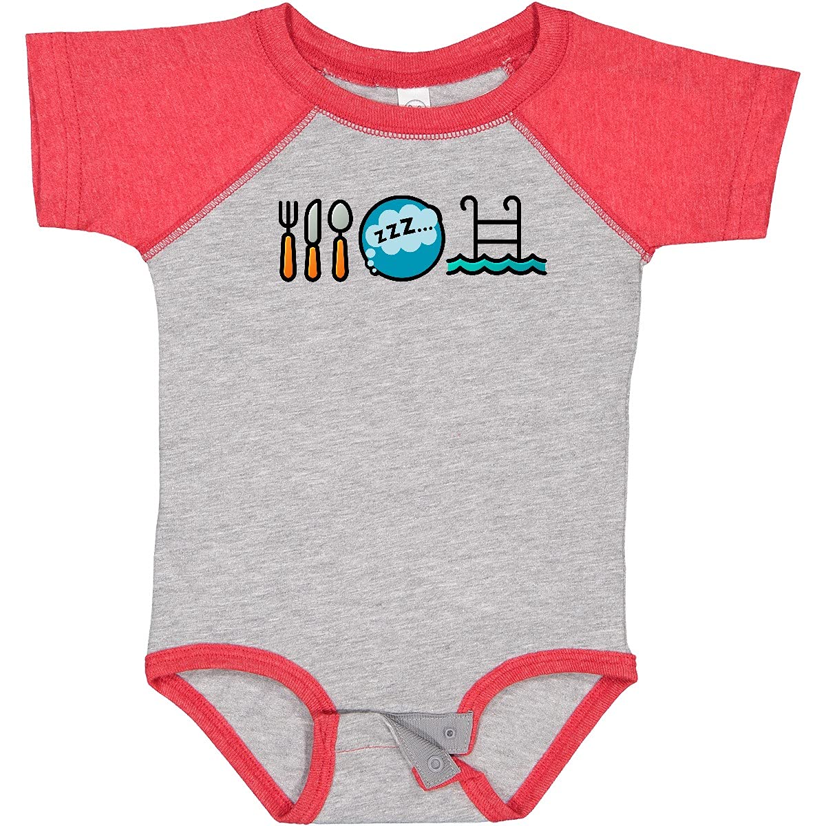 Swim Baby Bodysuit - Cute Eat Sleep Swim Outfit for Infants & Toddlers - Perfect for Pool, Beach & Summer Activities