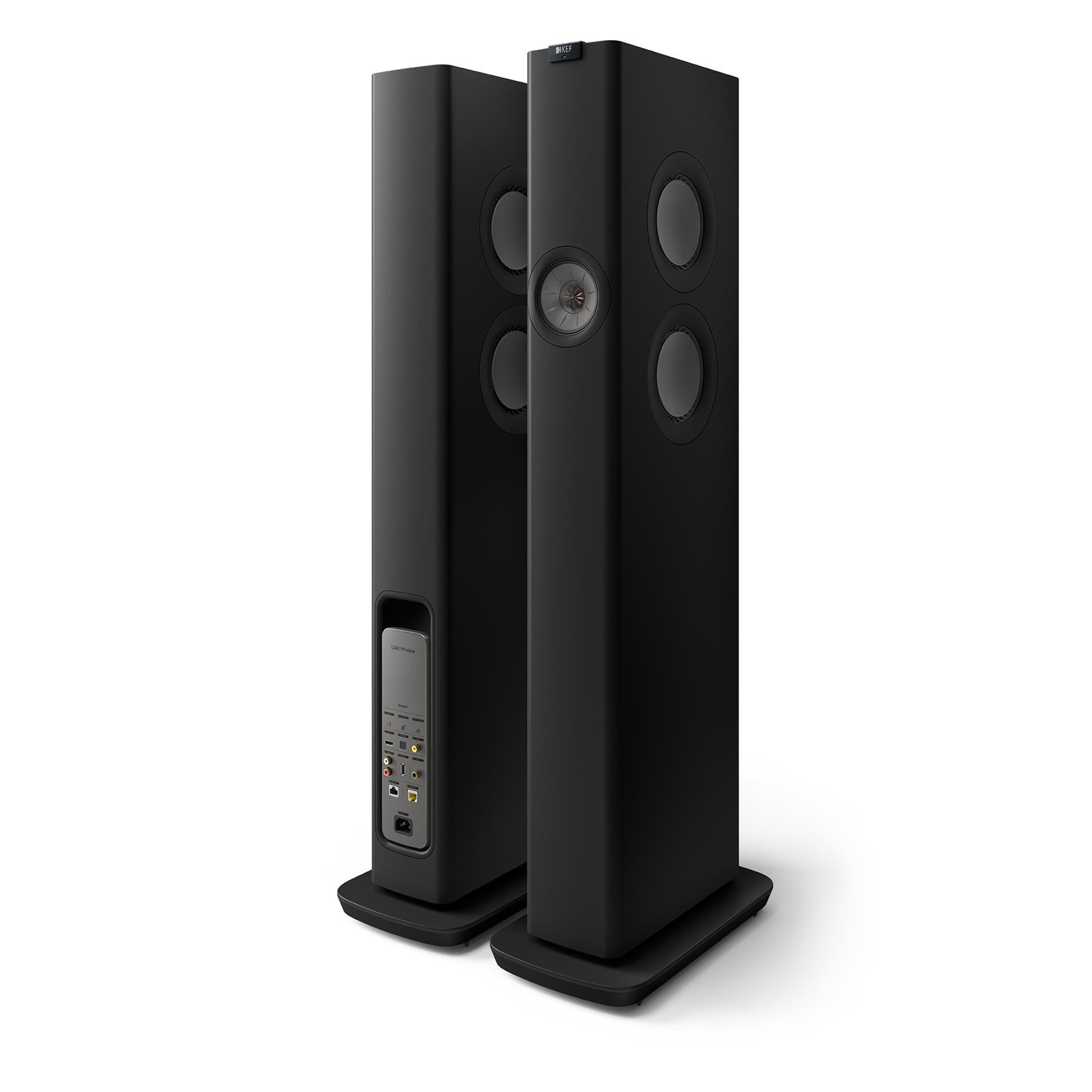 KEF LS60 Wireless HiFi Speakers (Pair) - Premium Sound Quality for Home Theater & Music Listening | Open Box Special