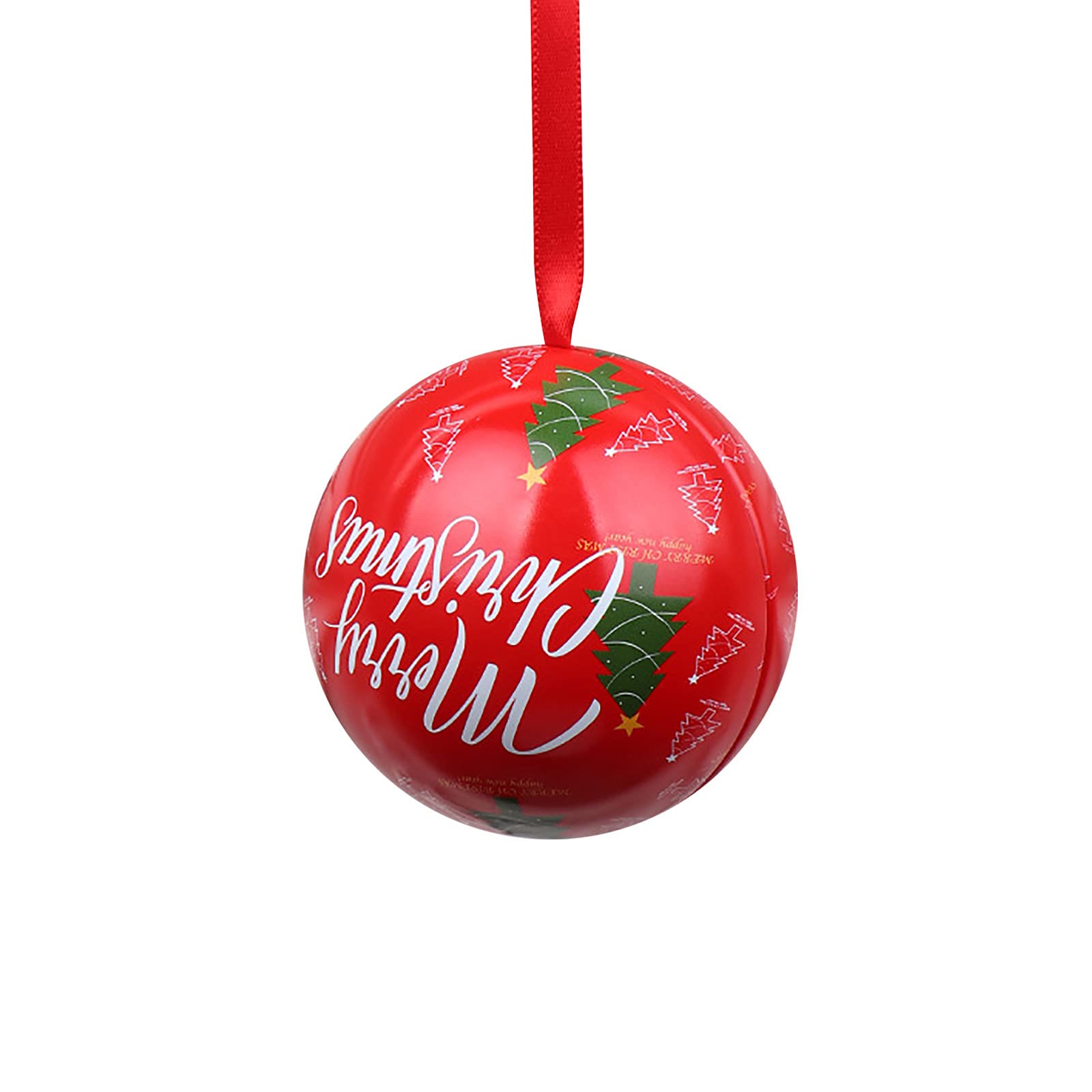 Christmas Tree Ornaments Set - 12 Pack Tinplate Holiday Decorations with Candy Box, Hanging Pendants for Kids, Home & Party Decor (Little Red Hen Theme) - Perfect for Xmas Tree Decorating, Gift Exchange & Festive Home Decoration