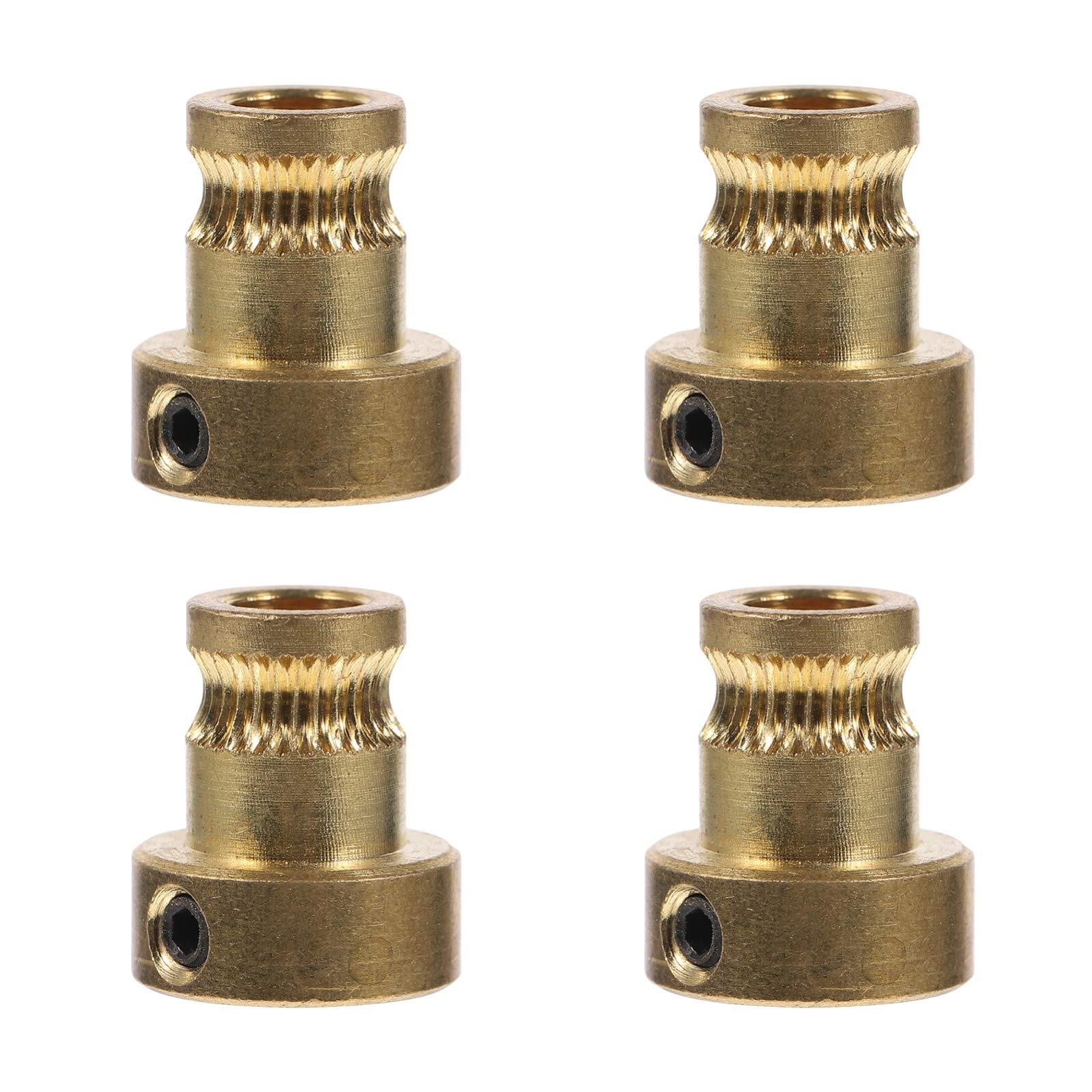 ULTECHNOVO 4pcs Brass Extruder Wheel Drive Gear - 3D Printer Feeding Gear Set for Smooth Filament Extrusion | Perfect for Creality Ender 3, CR-10, DIY 3D Printing Projects