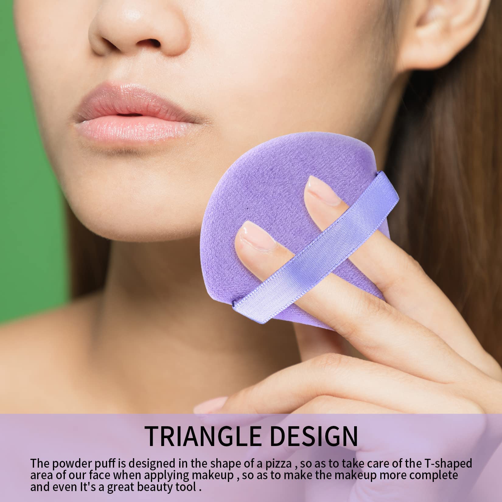 Ghelonadi Professional Makeup Sponge - Washable Foundation Blender & Cosmetic Puff for Liquid Foundation & Loose Powder (2-Pack Triangle Sponges) | Perfect for Flawless Makeup Application, Contouring & Everyday Beauty Routine