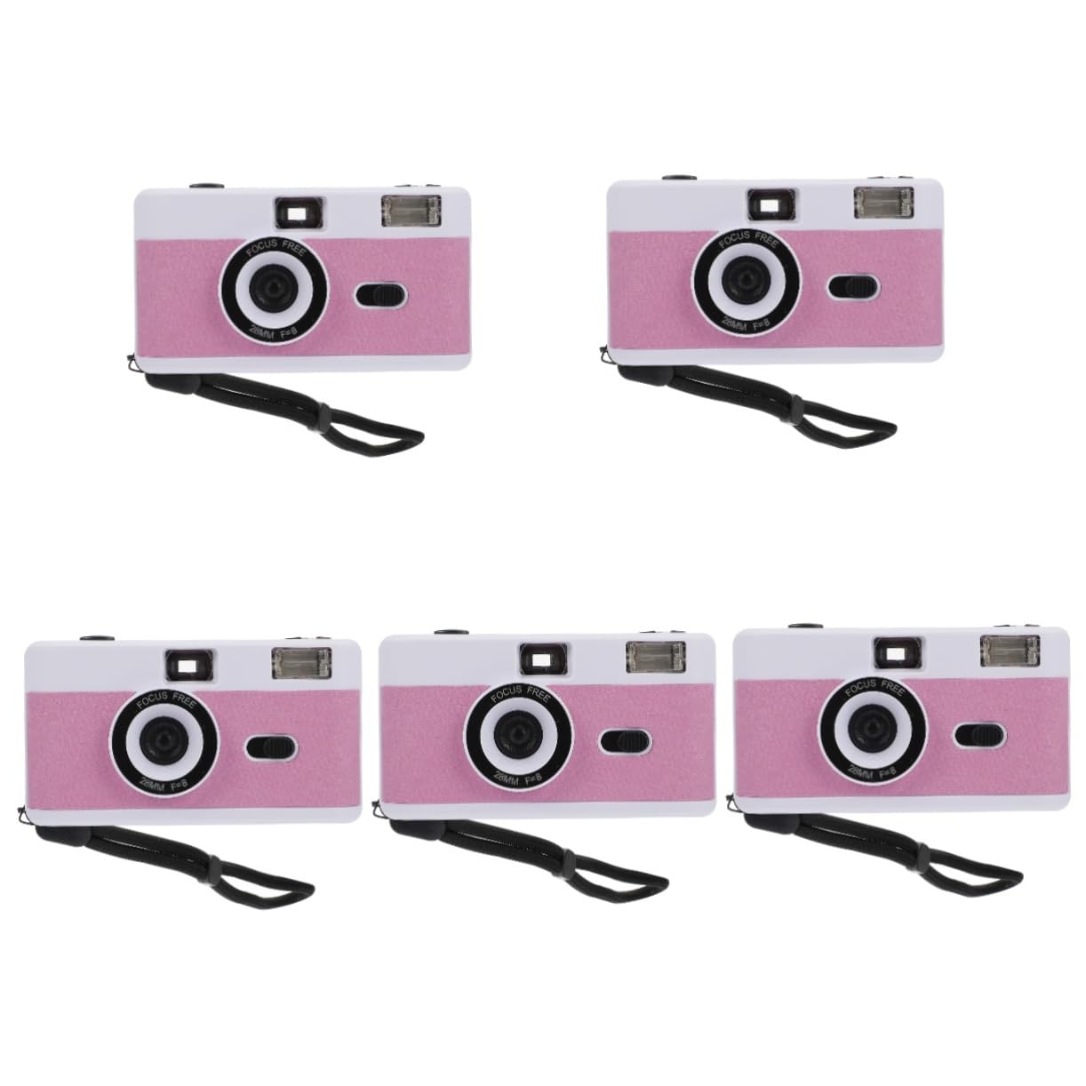 5 Pack Retro Vintage Film Cameras - Mini ABS Plastic Travel Camera with Built-in Flash | Perfect for Photography Enthusiasts, Collectors & Travel Memories