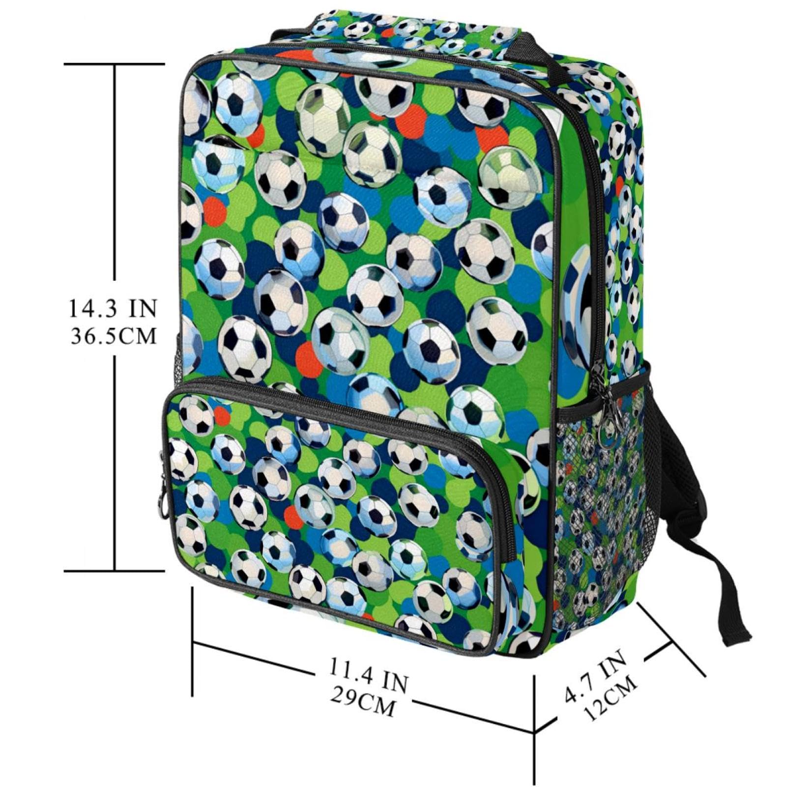 Best Travel & Work Backpack for Men & Women - Durable Laptop Backpack with Floral Soccer Ball Design - Perfect for Commuting, School, Sports & Outdoor Adventures