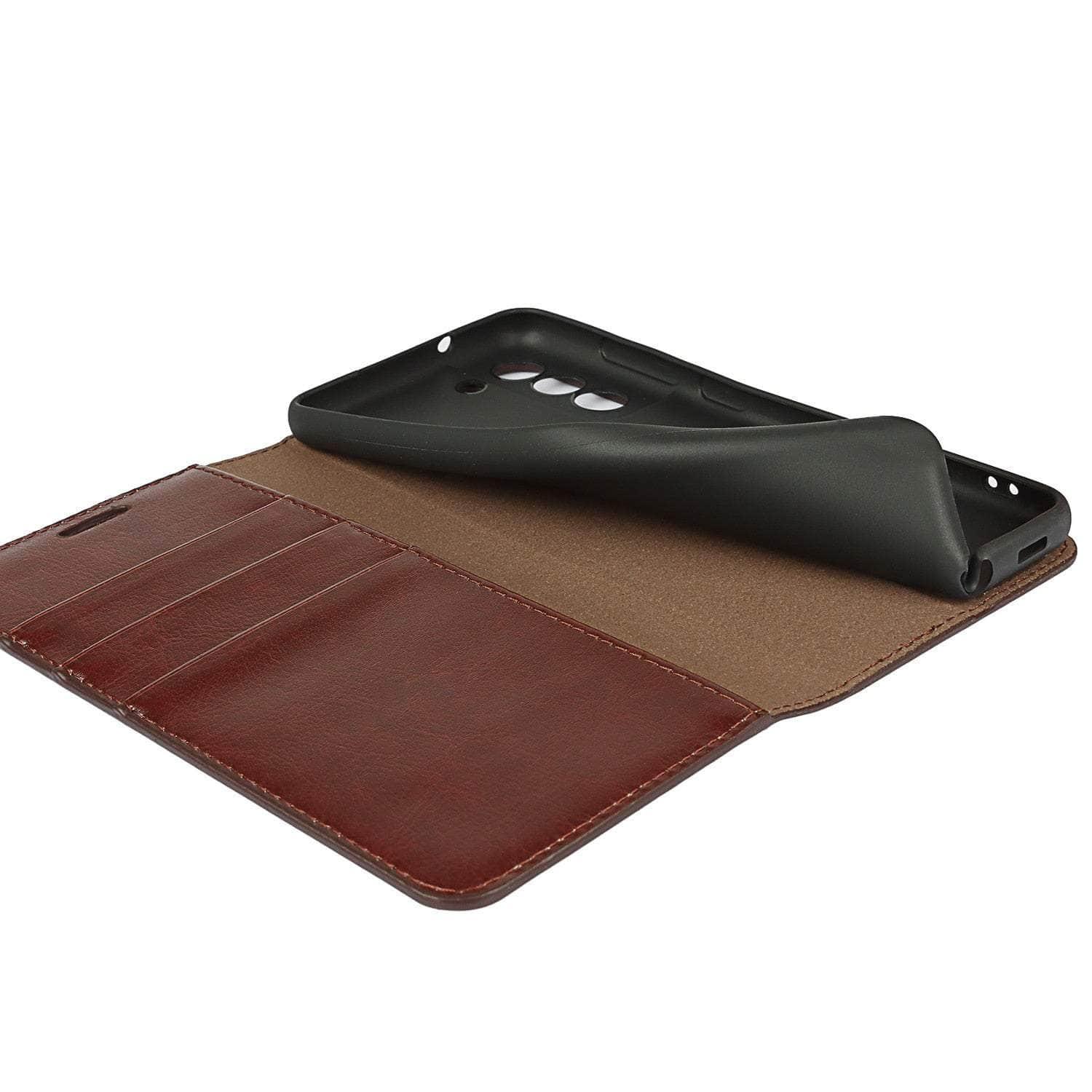 Genuine Leather Flip Cover for Samsung Galaxy S22 Ultra with Credit Card Holder - Slim Protective Case for Everyday Use & Business Travel