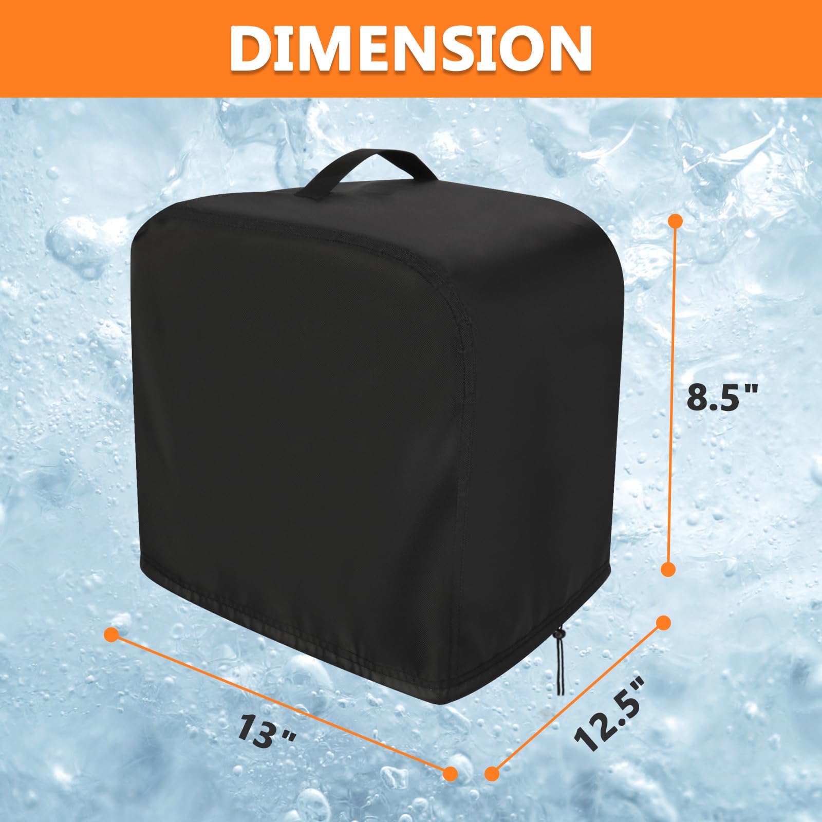 Safipotts Ice Maker Cover - Waterproof & Dustproof Protective Cover for Portable Countertop Ice Machine (13