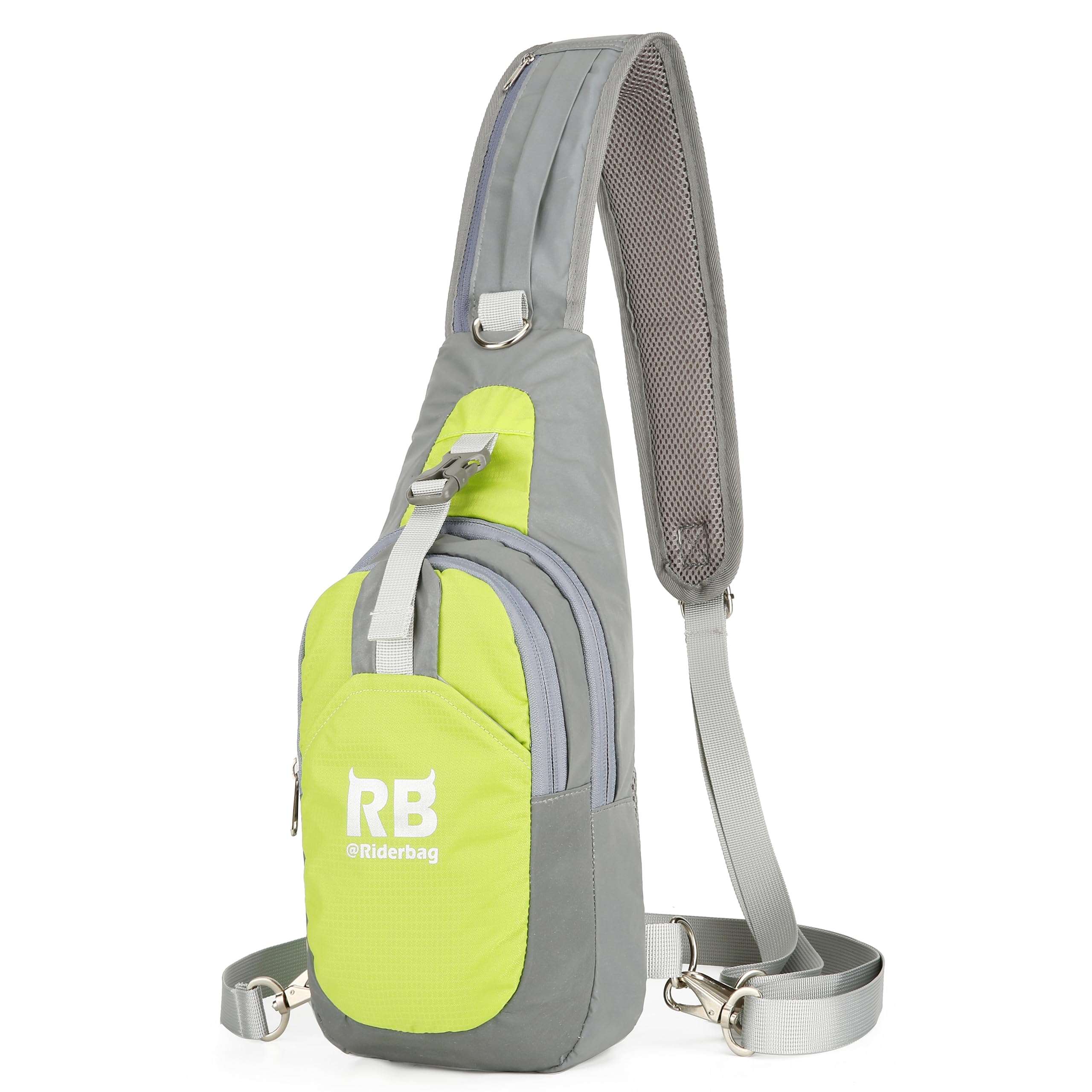 Trendy Reflective Nylon Crossbody Sling Bags for Men & Women - Lightweight Shoulder Purse for Travel, Hiking & Daily Use