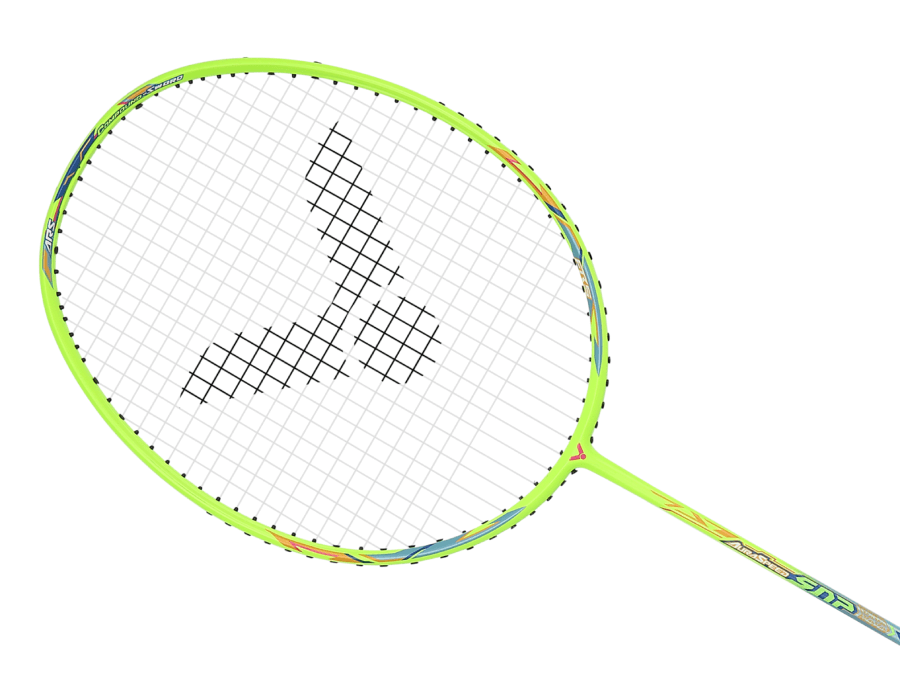 VICTOR Auraspeed SNIPER Strung Badminton Racket - Professional Carbon Fiber Badminton Racquet with Fluorescent Green Design | Perfect for Tournaments & Training Sessions
