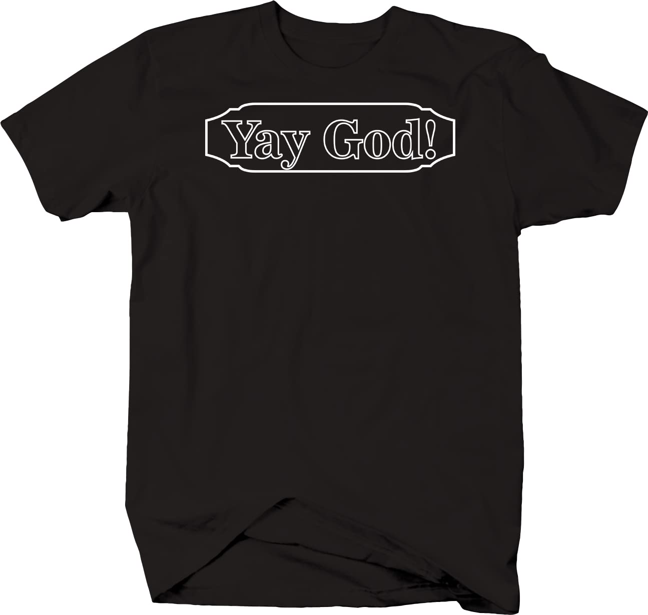 Yay God Christian T-Shirt for Men - Black Religious Church Jesus Tee for Worship & Everyday Faith Wear