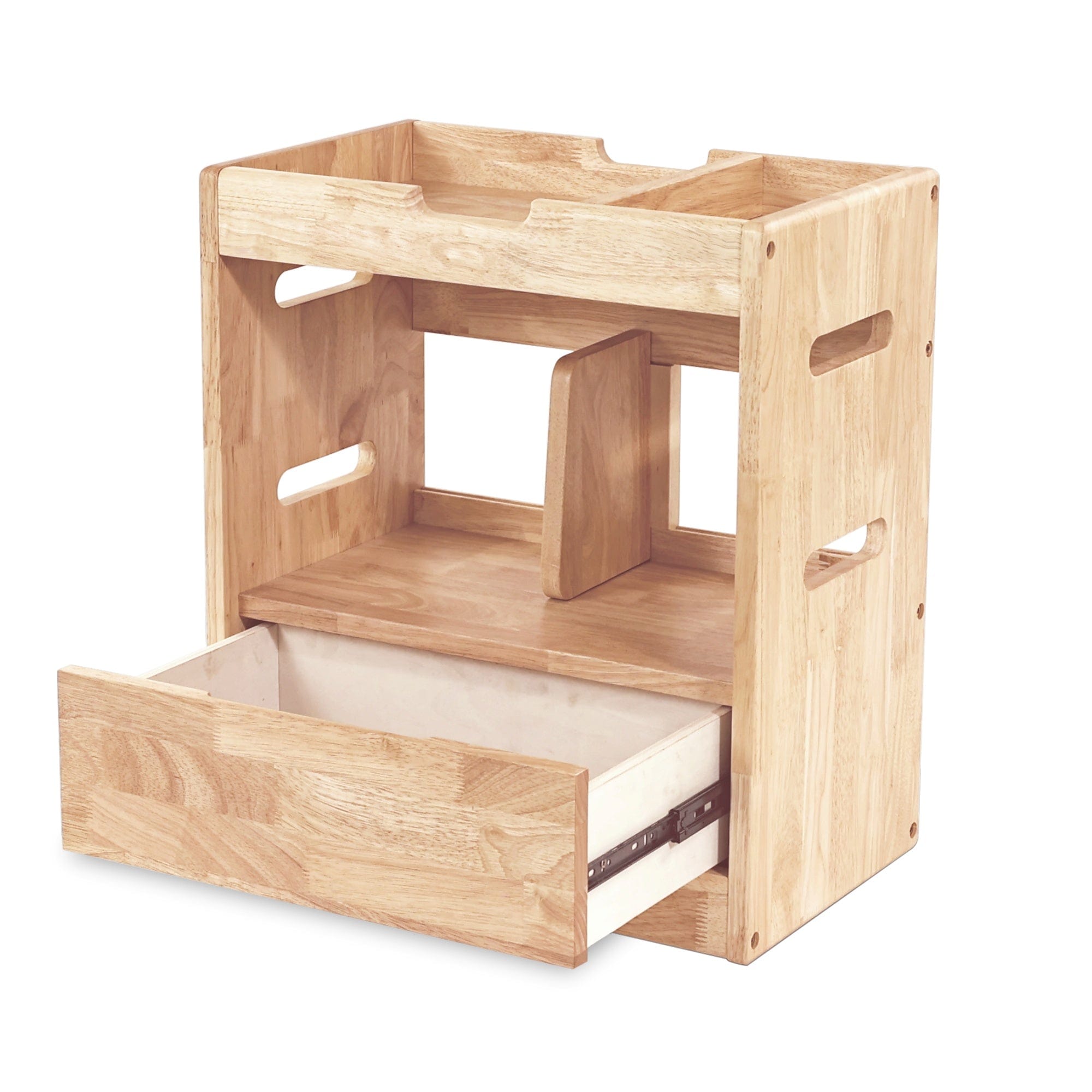 Montessori Solid Wood Storage Cabinet for Kids - Natural Wood Toy Organizer with Shelves - Perfect for Playroom, Classroom & Home Organization