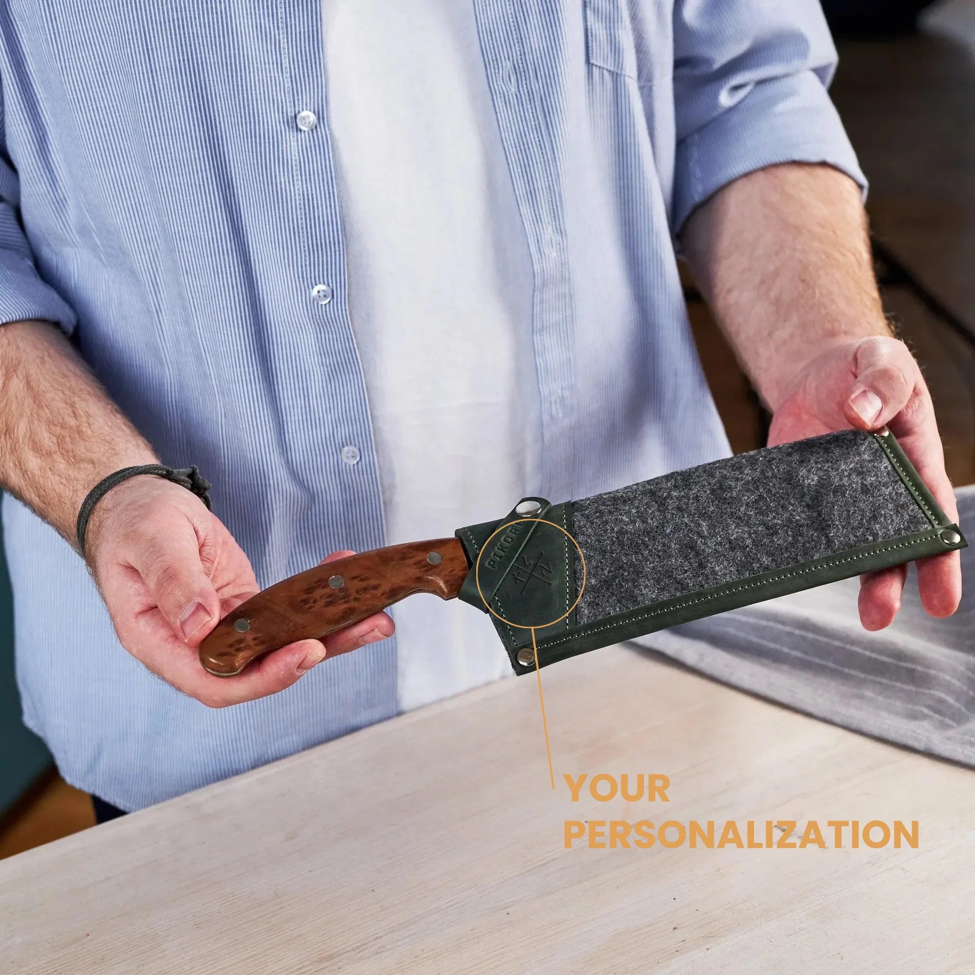 Premium Genuine Leather Knife Cover - Durable & Protective Sheath for Kitchen, Hunting & Outdoor Knives | Perfect for Camping, Cooking & Everyday Use