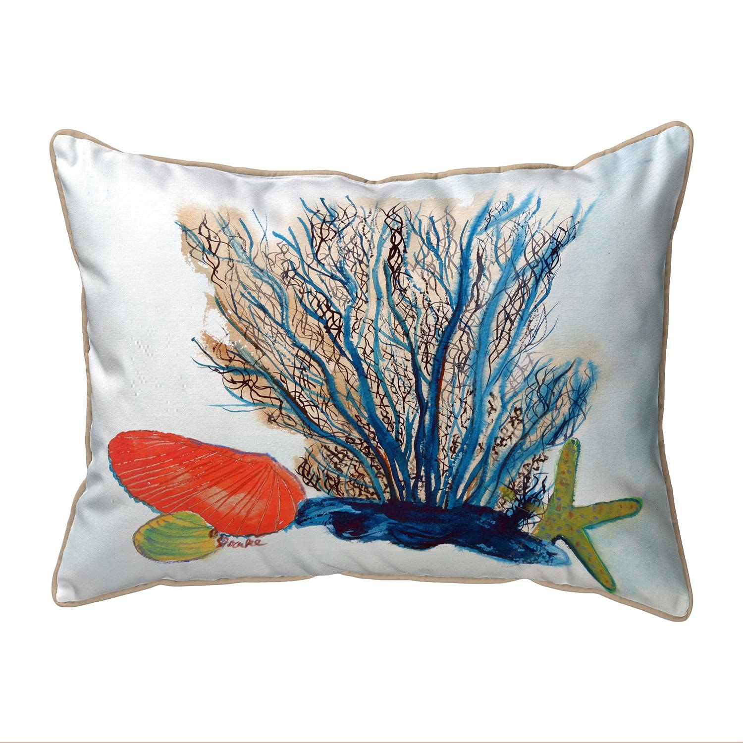 Betsy Drake ZP1070 Decorative Throw Pillow 20x24 Inches Multi-Color for Sofa, Bed, Couch - Soft & Stylish Home Decor Accent