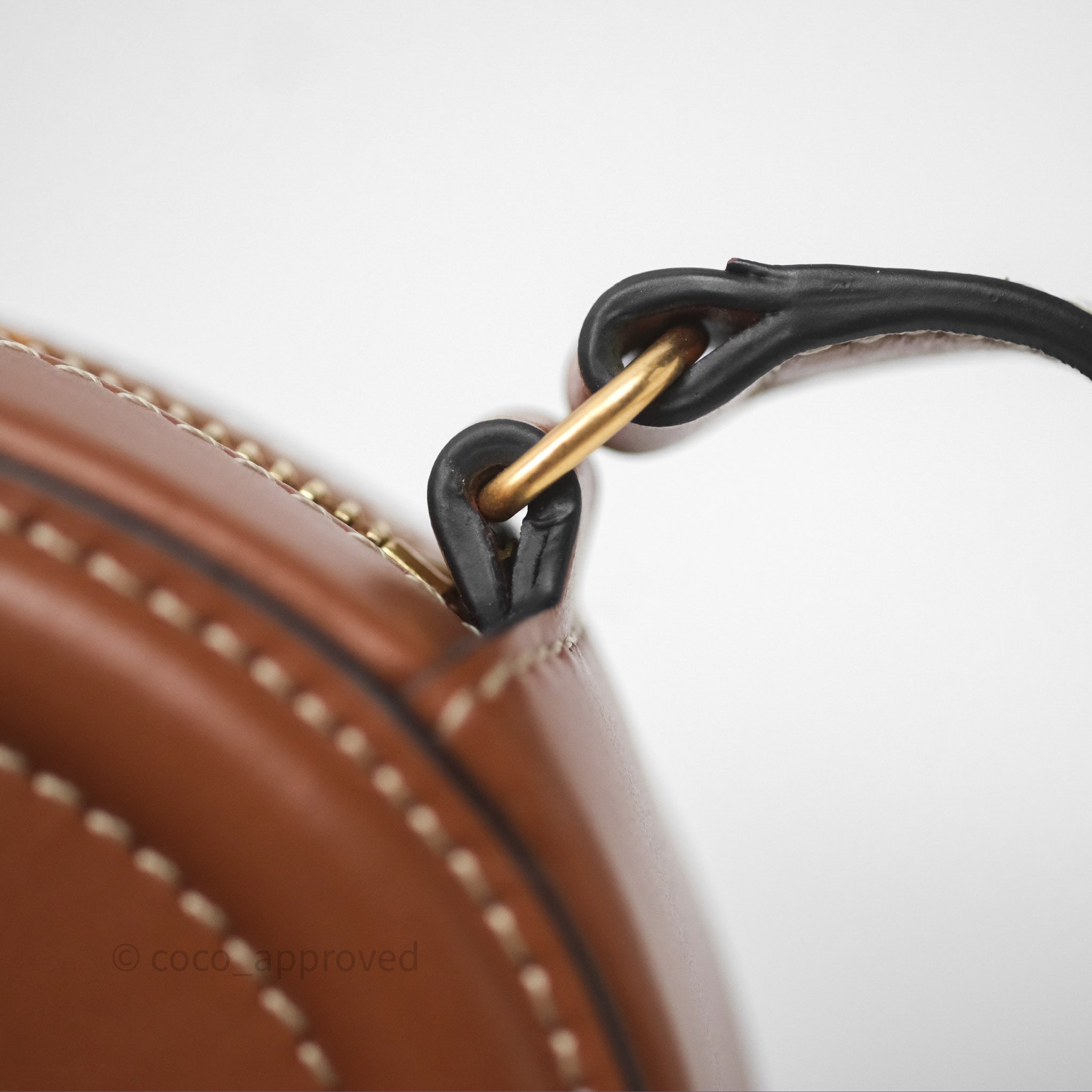 Celine Oval Bag in Triomphe Tan Calfskin Leather - Luxury Crossbody Purse for Women, Perfect for Work, Travel & Evening Events