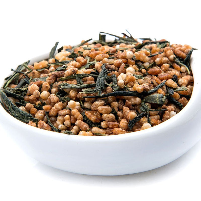 Organic Genmaicha Green Tea with Roasted Brown Rice - Premium Japanese Loose Leaf Tea for Relaxation & Energy Boost - Perfect for Morning, Afternoon & Evening Tea Time