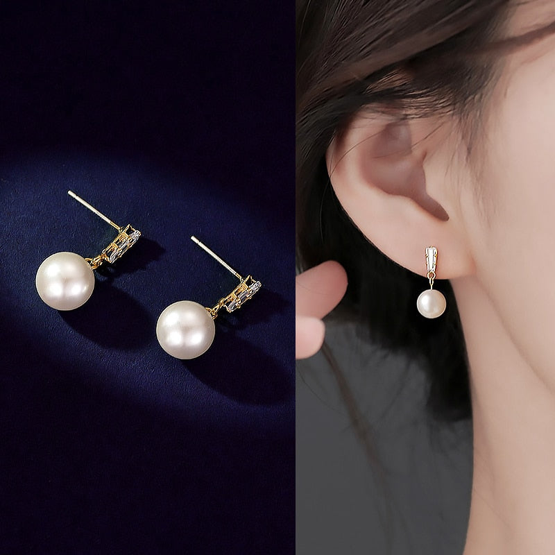 Elegant Women's Long Pearl Tassel Drop Earrings - Perfect for Weddings, Parties & Special Occasions