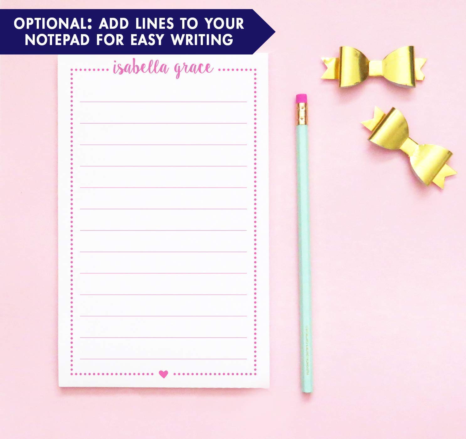 Polka Dot Hearts Notepad & Envelopes Set - 50 Sheets 5.5x8.5in - Perfect for Girls Letter Writing & Gift Giving