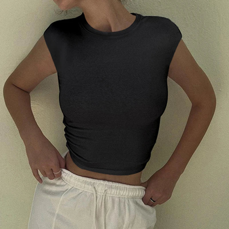 Sexy Backless Twisted Skinny White Cropped Top Tee for Women - Streetwear Casual Basic Shirt for Summer Outfits, Parties & Date Nights