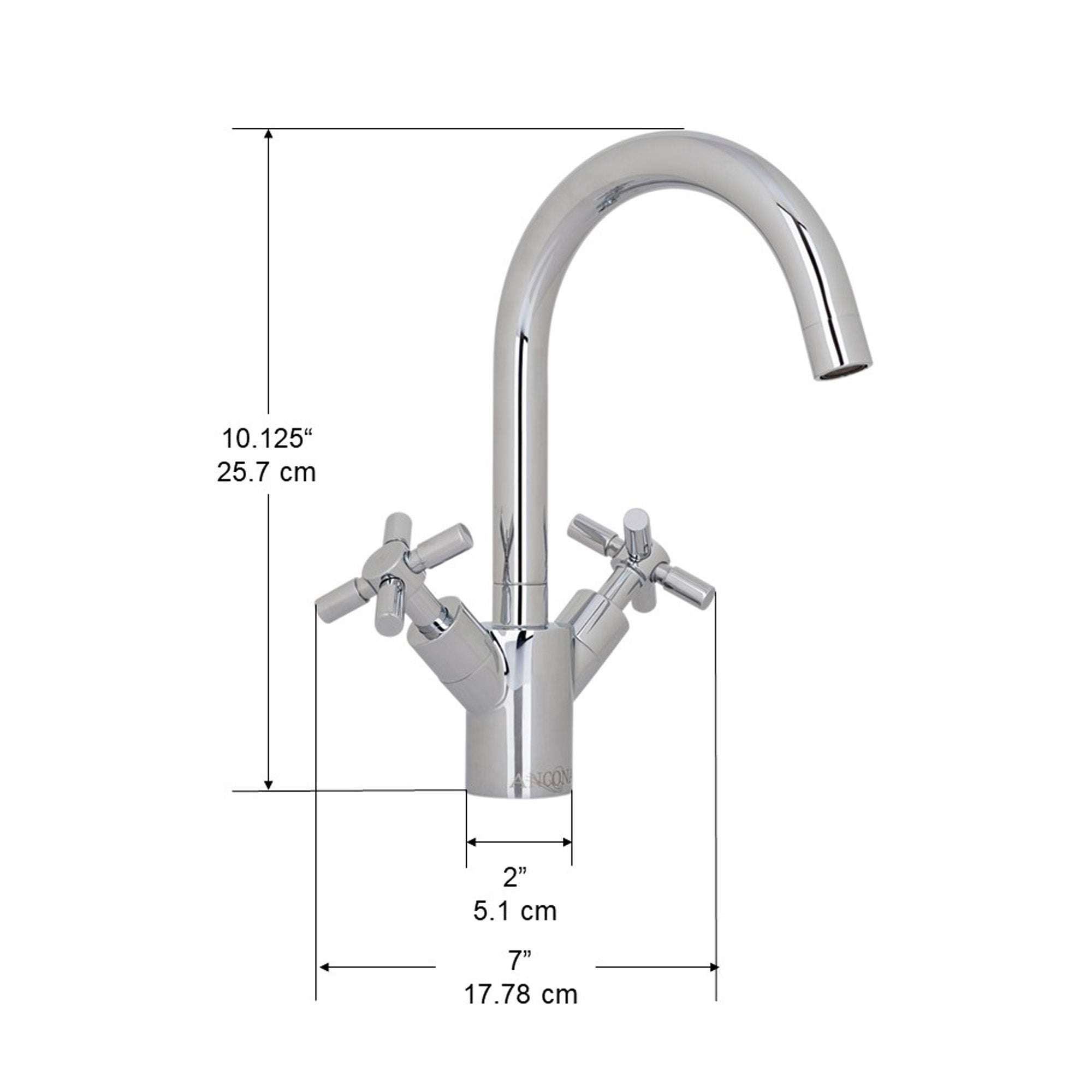 Ancona Prima Single Hole Bathroom Faucet in Chrome - Modern Chrome Finish for Bathroom Sink, Perfect for Small Spaces & Vanities | Easy Installation & Durable Design