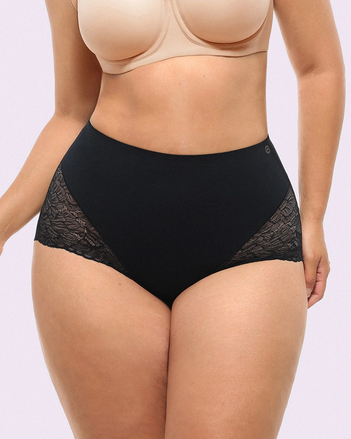Bare Essentials™ MeshSmooth™ Mid Waist Lace Panties - Comfortable Women's Underwear for Everyday Wear, Date Night & Special Occasions