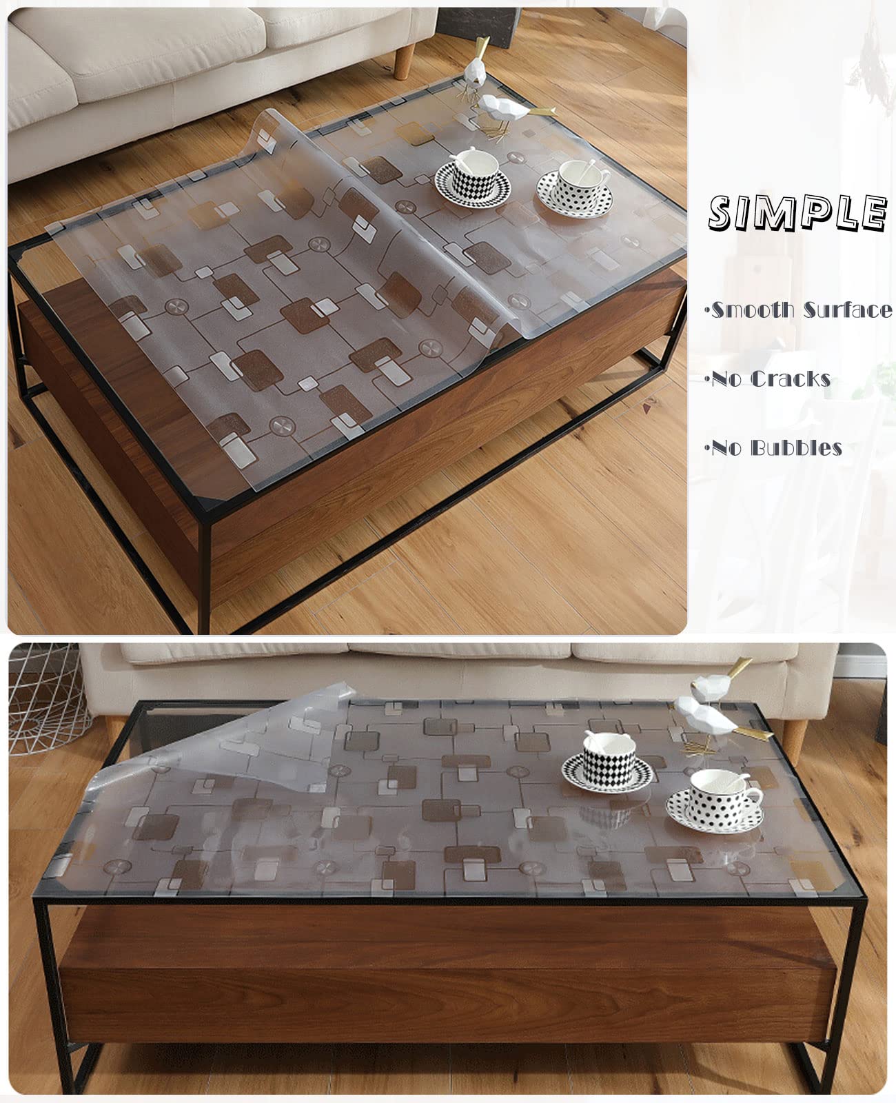 1.5mm Thick Clear PVC Table Cover Protector - 84