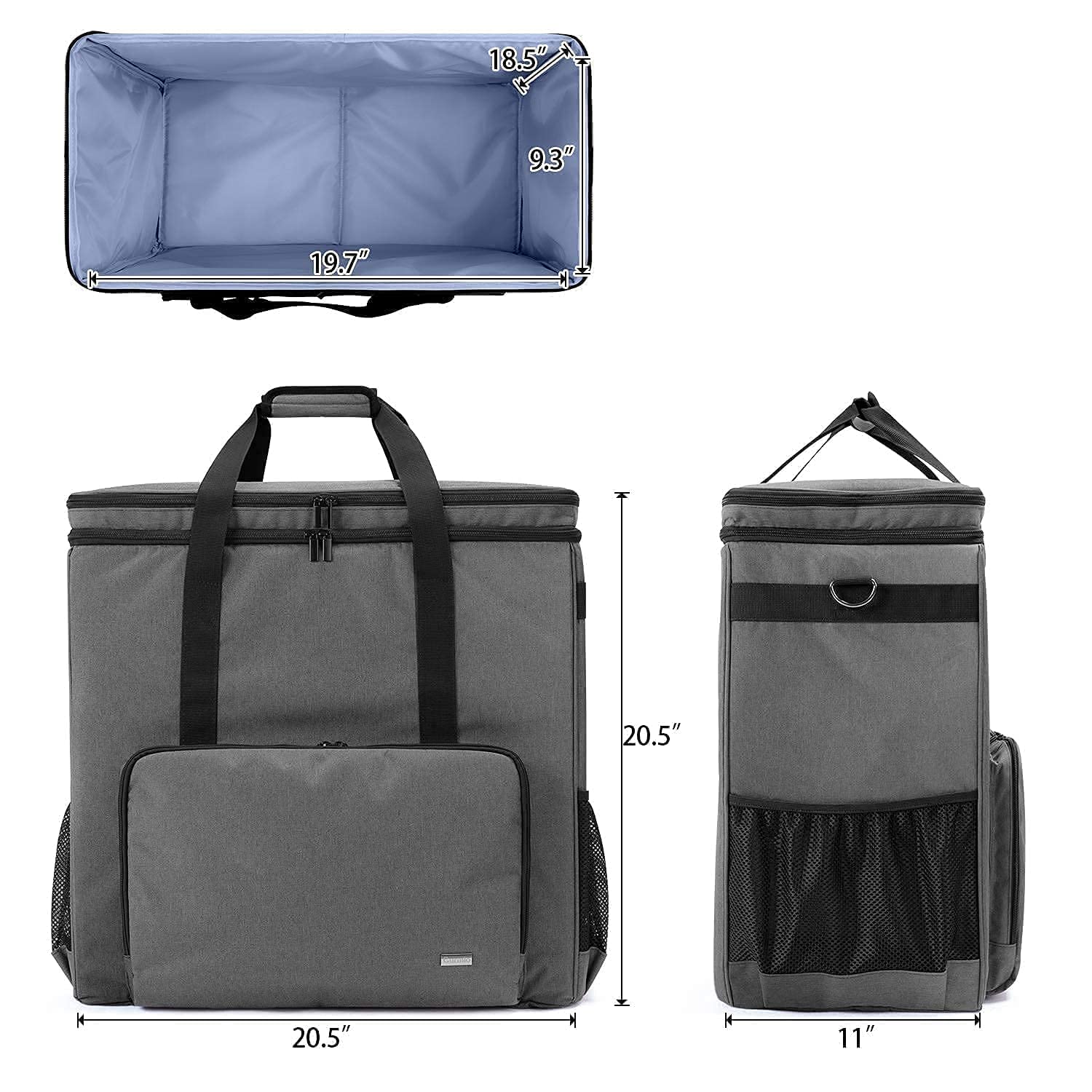 CURMIO Single & Double Layer Desktop Computer Travel Bag for PC Tower Case - Fits Keyboard, Cables & Mouse | Portable Protection for Office, Gaming & Business Travel