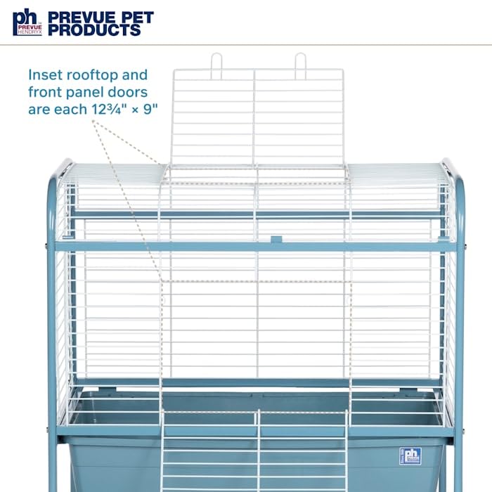 Small Animal Cage with Rolling Stand - Portable Pet Home for Hamsters, Guinea Pigs & Rabbits - Perfect for Indoor Use, Playtime & Easy Cleaning