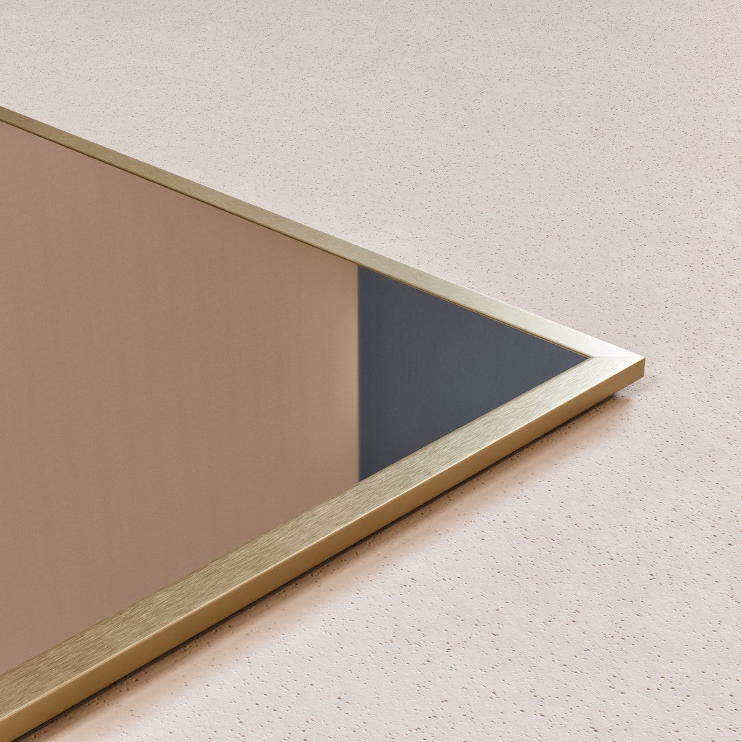 Eviva Gold 24x30 Inch Rectangular Wall Mirror - Elegant Gold Metal Frame for Bathroom, Bedroom & Entryway Decor