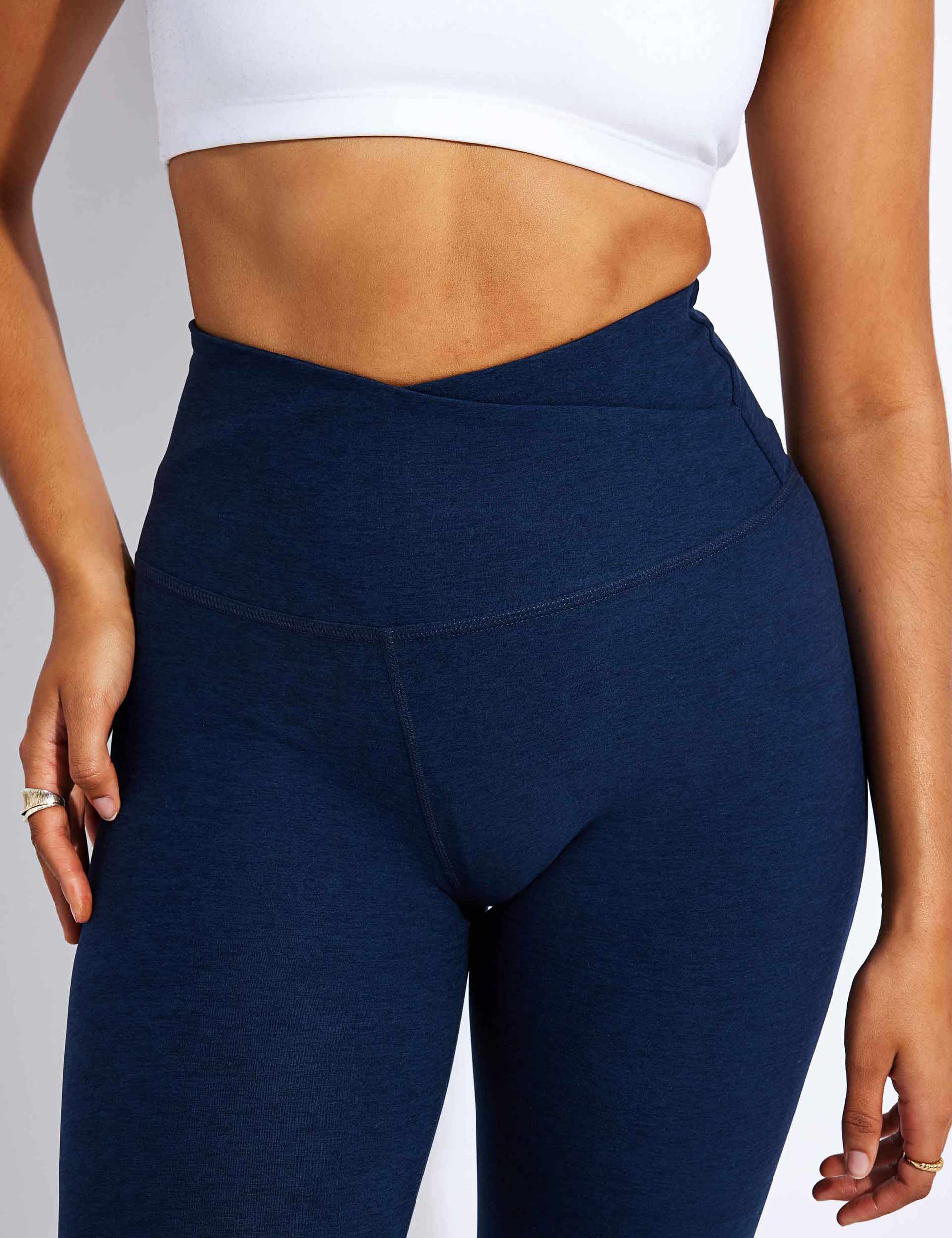 Spacedye At Your Leisure High Waisted Midi Leggings - Nocturnal Navy | Comfortable Yoga Pants for Women, Workout & Lounge Wear