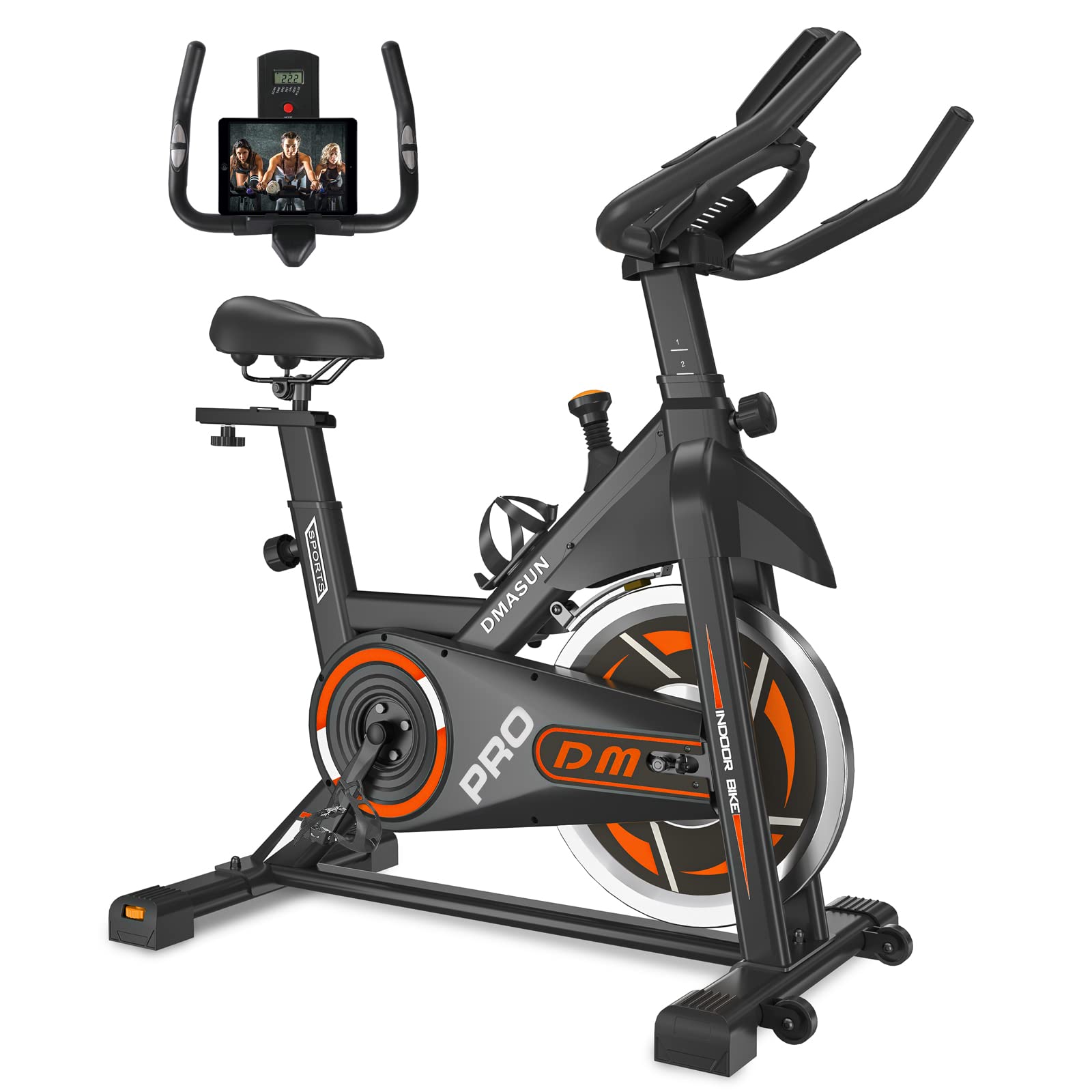 DMASUN Indoor Cycling Exercise Bike with Comfortable Seat Cushion & Digital Pulse Display - Perfect for Home Gym Cardio Workouts and Fitness Training