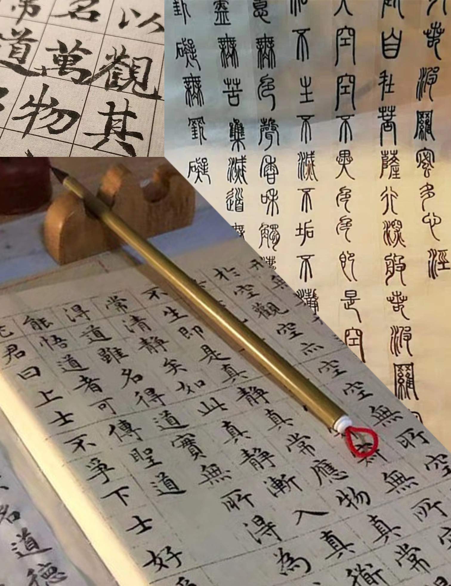 Premium Chinese Calligraphy Brush - Xiaokai Weasel Hair Brush for Small Regular Script | Professional Japanese Kanji Writing Tool | Ideal for Beginners & Artists | Perfect for Traditional Calligraphy Practice & Zen Meditation