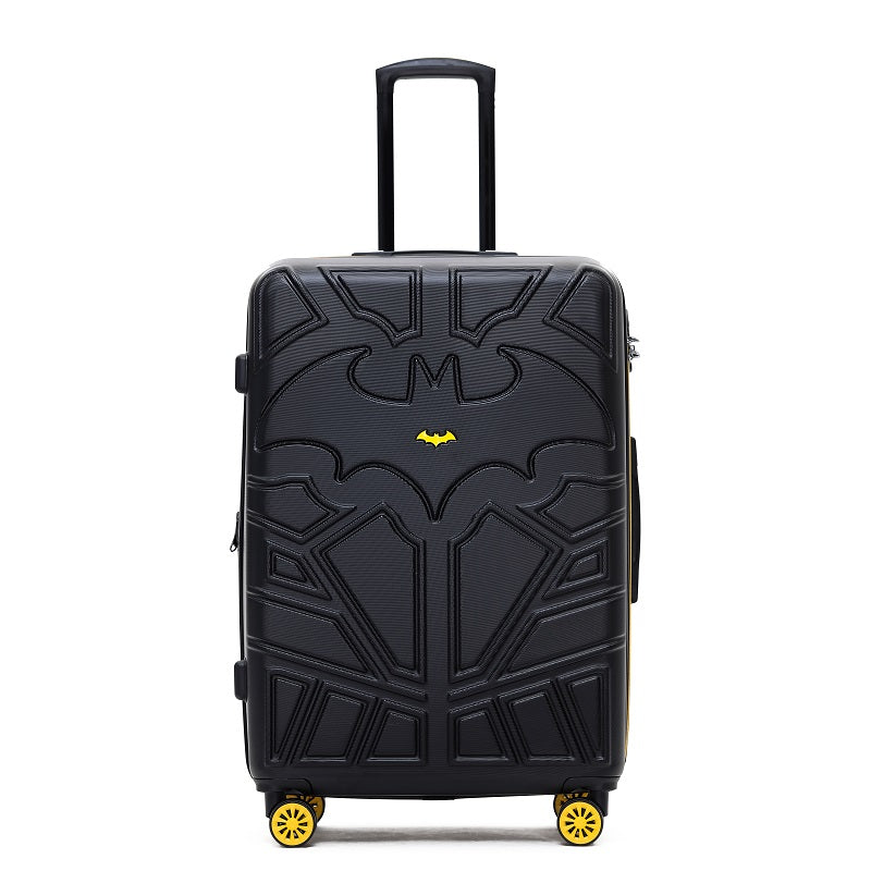 Batman 28-Inch Large 4-Wheel Hard Shell Suitcase - Black Luggage for Travel, Business Trips & Vacation | Durable Spinner Carry-On