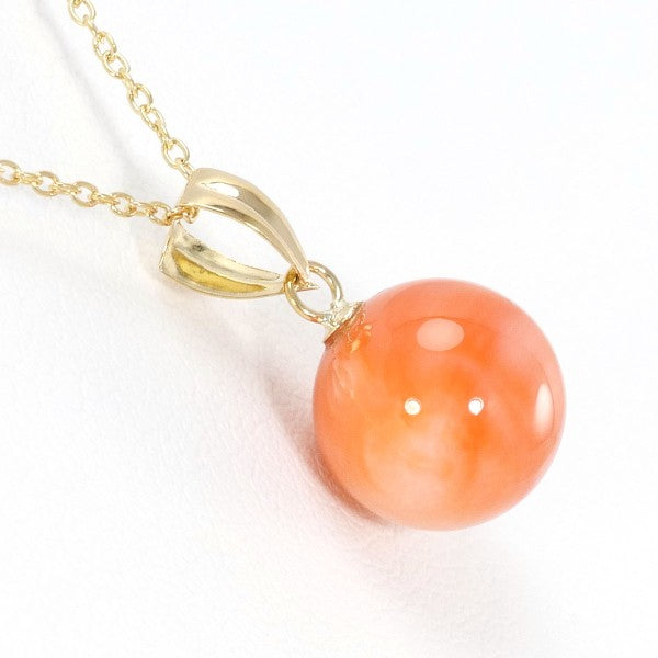 18K Yellow Gold Coral Necklace for Women - Elegant Handmade Jewelry Gift for Birthday, Anniversary & Special Occasions