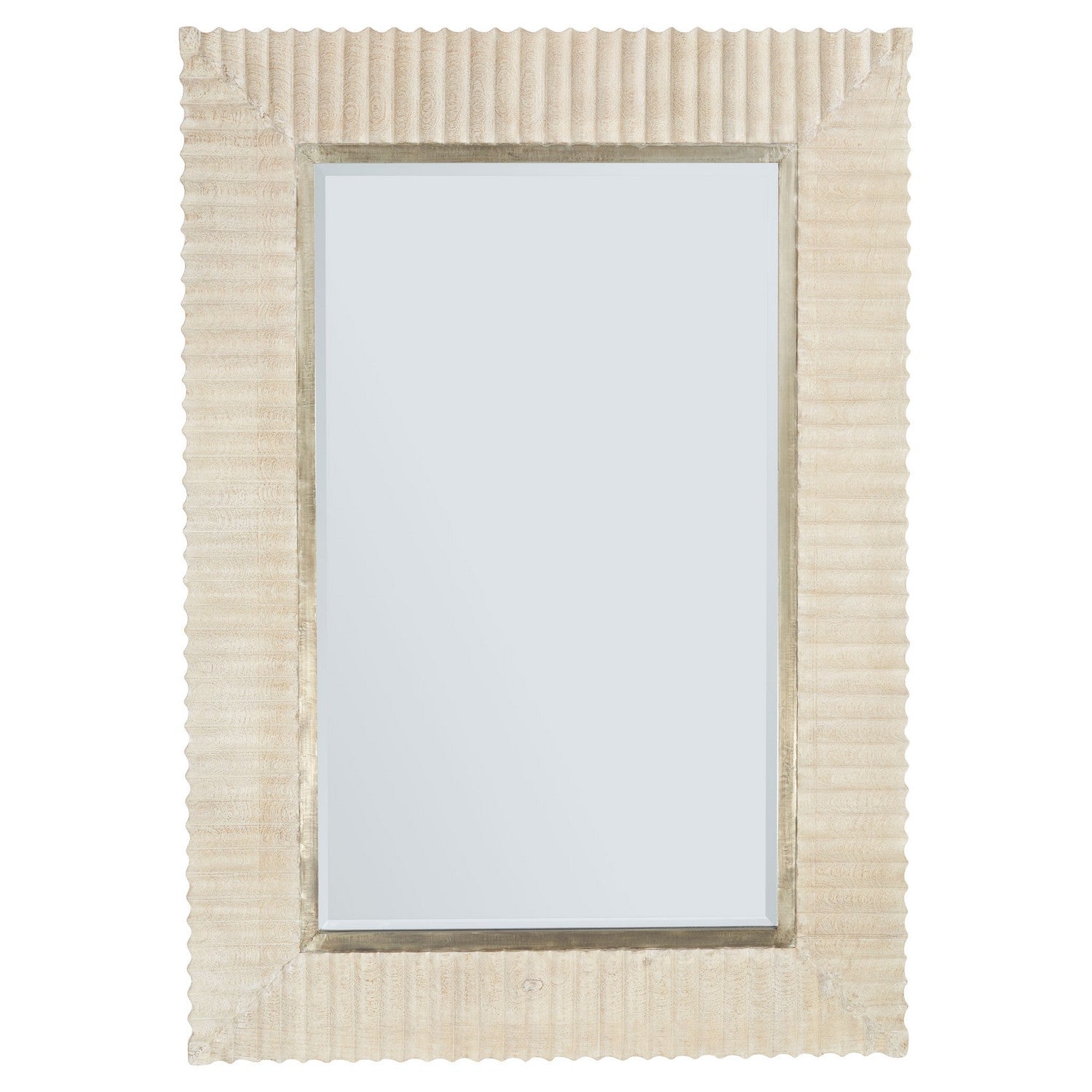 Cyan Design 11613 Estriada Rectangular Mirror in Cerused White - Elegant Wall Decor for Living Room, Bedroom & Entryway