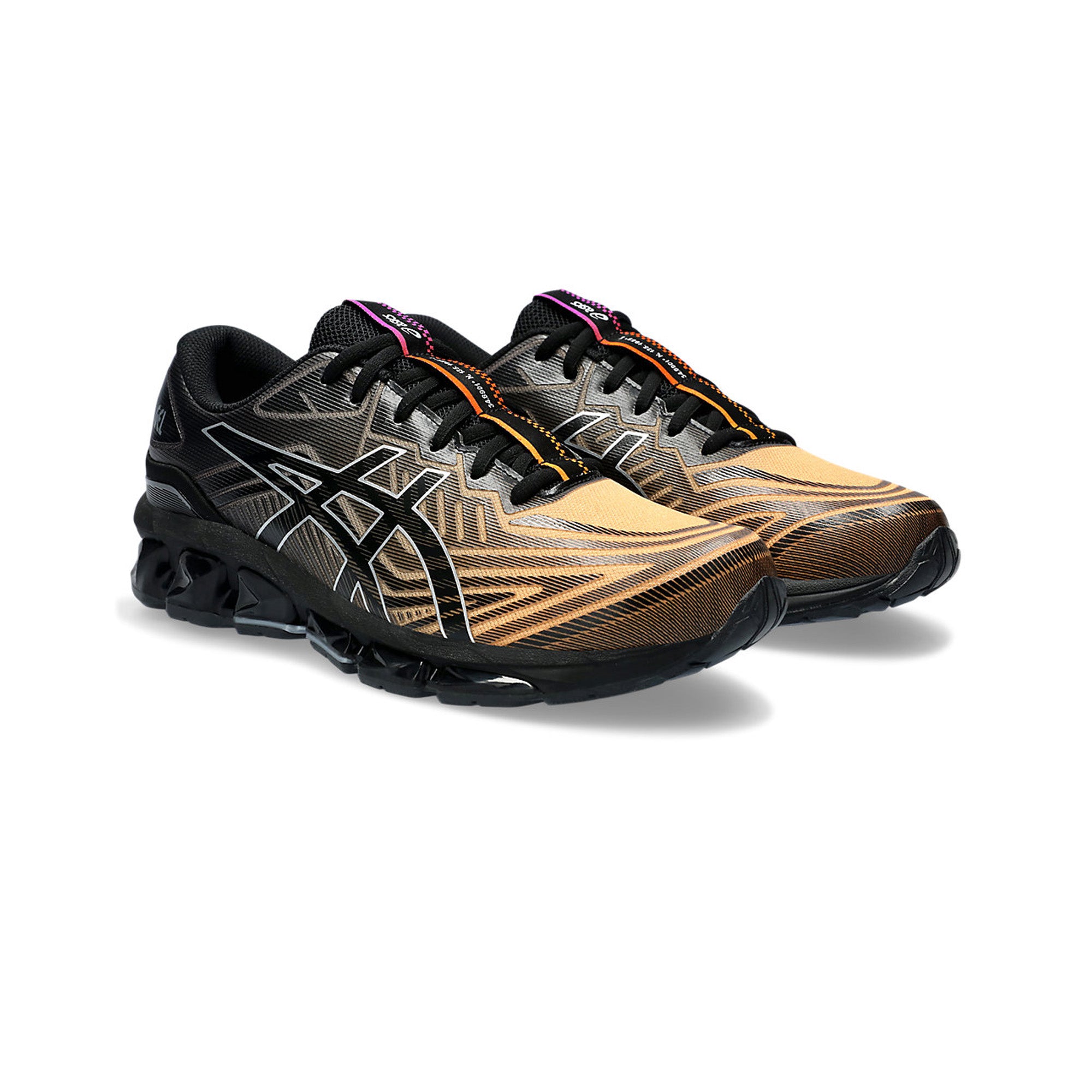 ASICS Gel Quantum 360 7 Running Shoes for Men & Women - Black/Orange Lily (2024) - Cushioned Comfort for Road Running, Jogging & Gym Workouts