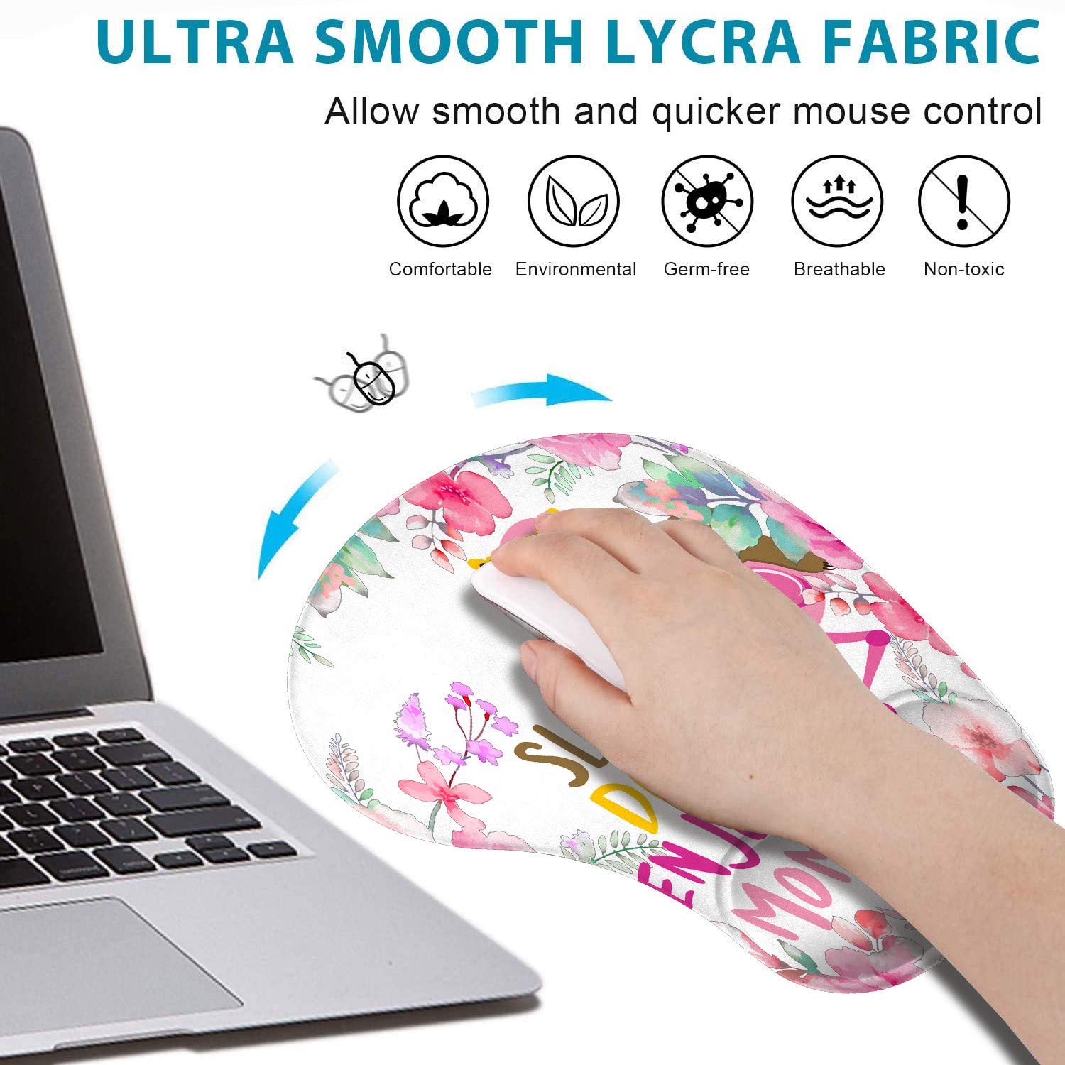 2 Pack Ergonomic Gaming Mouse Pad with Wrist Support Gel & Non-Slip PU Base - Pain Relief for Office & Home Use - Cute Sloth & Flamingo Design - Perfect for PC Gaming, Typing, and Computer Workstations