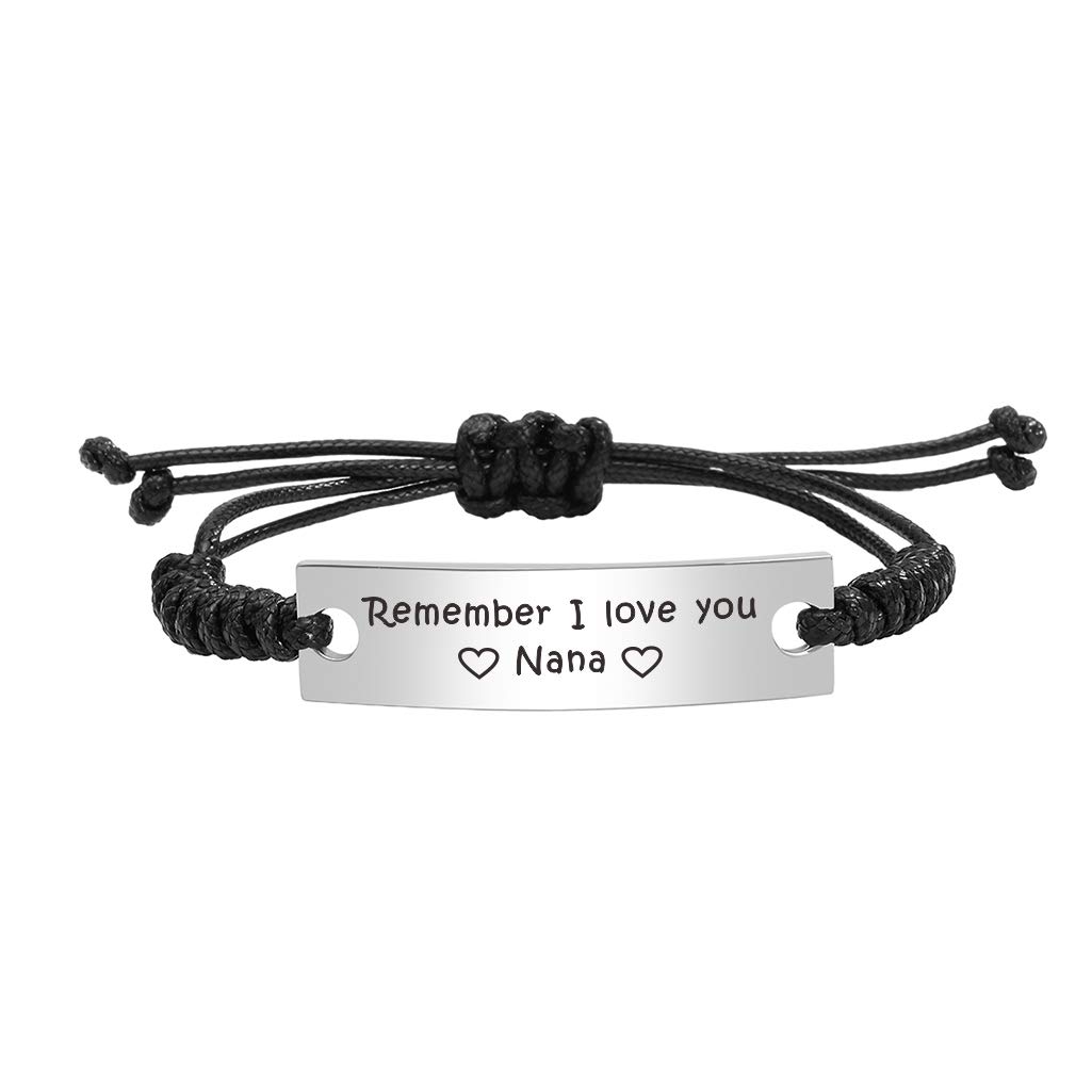 ABNTY Sterling Silver Nana Bracelet - Elegant Mother's Day & Birthday Gift for Women, Grandmother, Wife - Perfect for Special Occasions & Everyday Wear