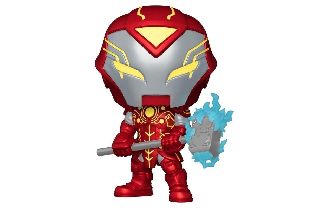 Funko POP Marvel: Infinity Warps Iron Hammer GITD Glow in The Dark Vinyl Figure - Collectible Superhero Toy for Marvel Fans, Home Decor & Gift Idea