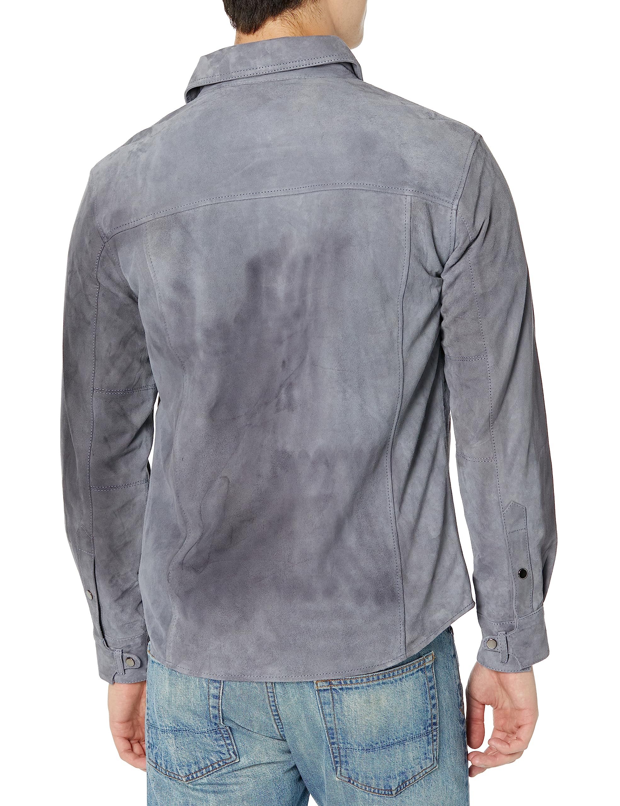BLANKNYC Men's Suede Shirt Jacket - Premium Luxury Shacket for Men | Comfortable & Stylish Outerwear for Casual Wear, Date Night & Fall Layering