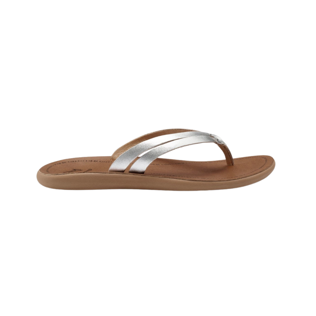 Kapehe Luana Women's Sandals in Silver & Sahara - Comfortable & Stylish for Beach, Vacation, and Everyday Wear
