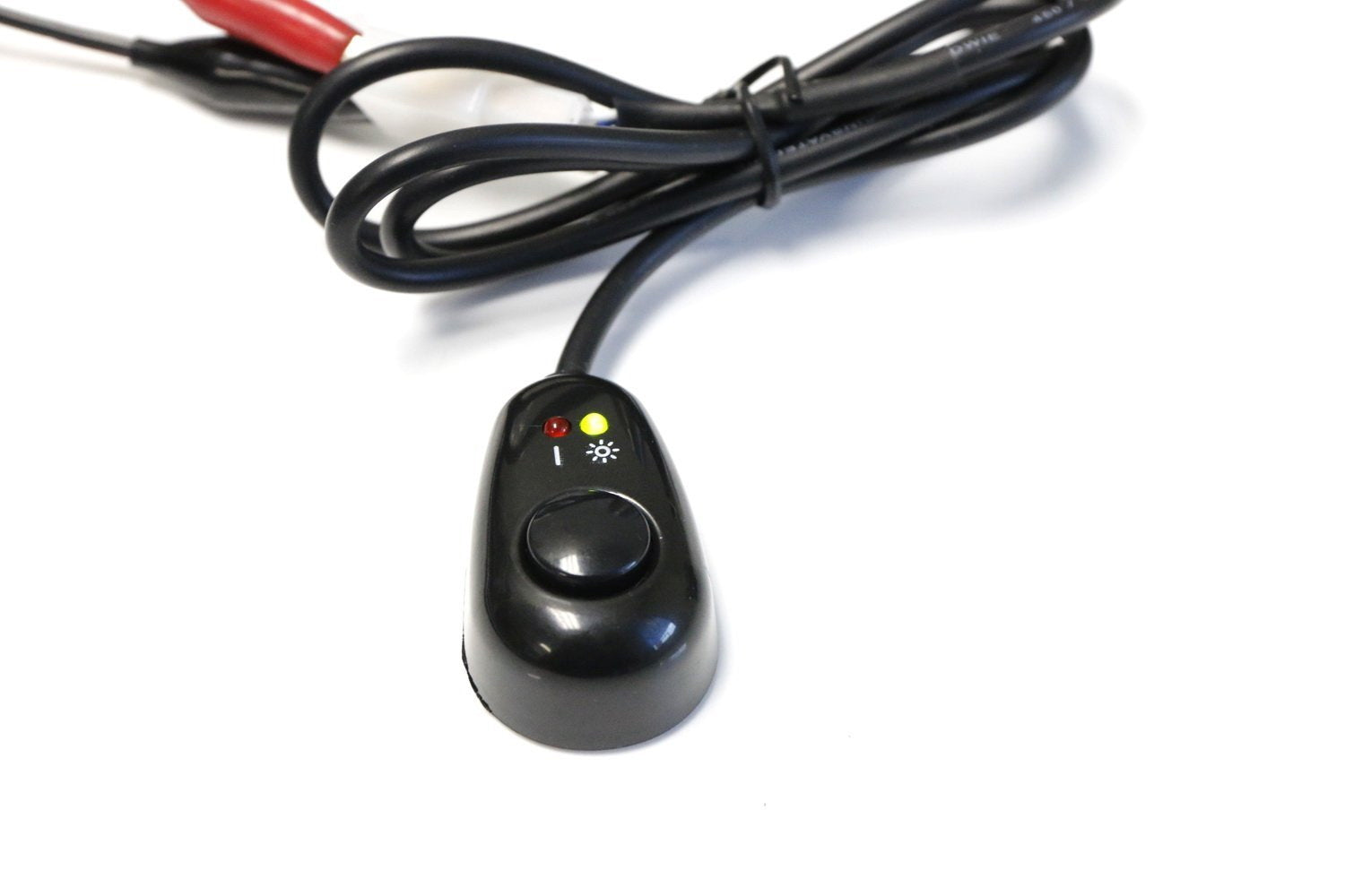 12V Water Drop Shape Push Button Switch with Red/Green LED Indicator Lights - Perfect for Car Dashboard, Marine, and DIY Electronics Projects