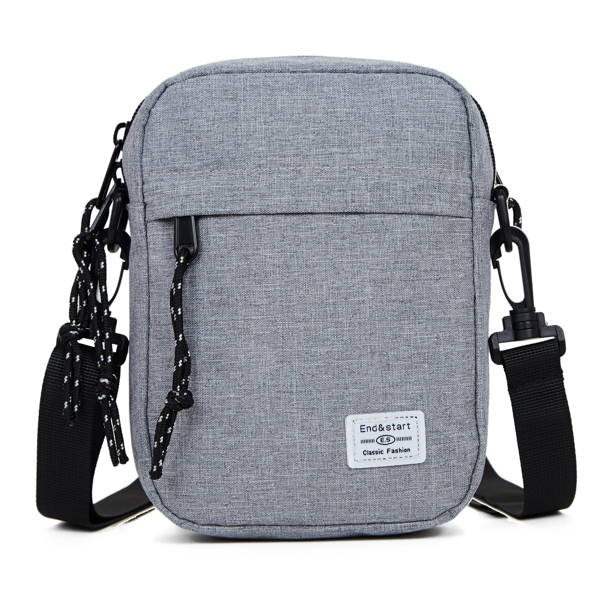 Men's Waterproof Crossbody Phone Holster Bag with Zipper - Vertical Shoulder Strap Smartphone Wallet Purse for Daily Use, Travel & Outdoor Activities