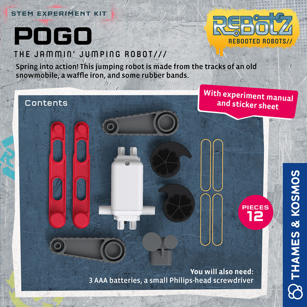 Rebotz Pogo - The Jammin' Jumping Robot Toy for Kids | Interactive STEM Robot with LED Lights & Sound Effects | Perfect for Birthday Gifts & Indoor Playtime