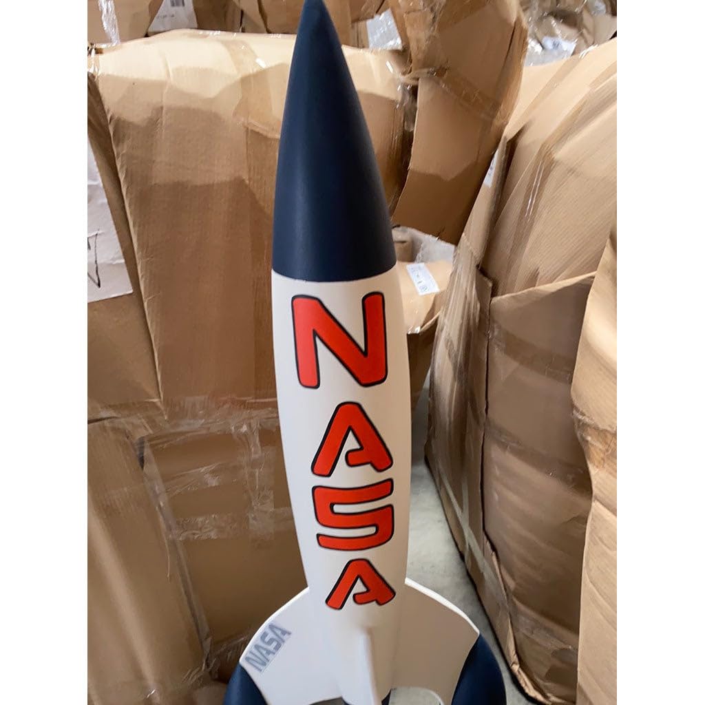 LM Treasures Small Space Rocket Statue - Miniature NASA Rocket Model for Home Office Decor, Science Enthusiast Gift, Astronomy Lover Collectible - Perfect for Bookshelf, Desk Display & Space-Themed Room Decor