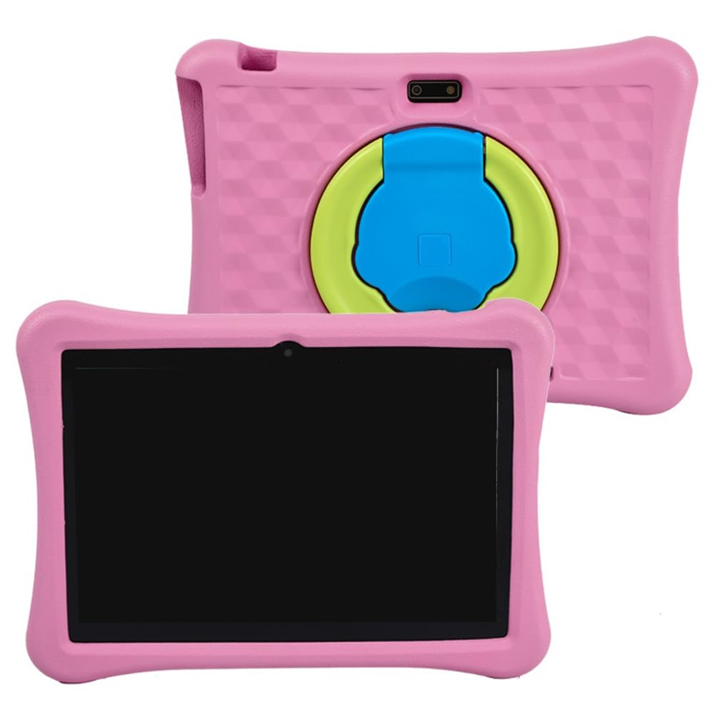 Rumoe 10 Inch Kids Tablet - Android 11 OS, 4GB RAM 64GB Storage, Parental Control Learning Tablet with US Plug (Pink) - Perfect for Homeschooling, Travel & Early Education